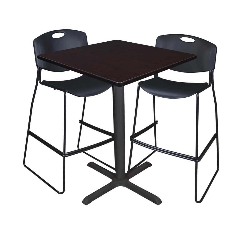 Regency TCB3636MW4495BK Breakroom Brown 4-Person Training Table (36-in W x 42-in H)