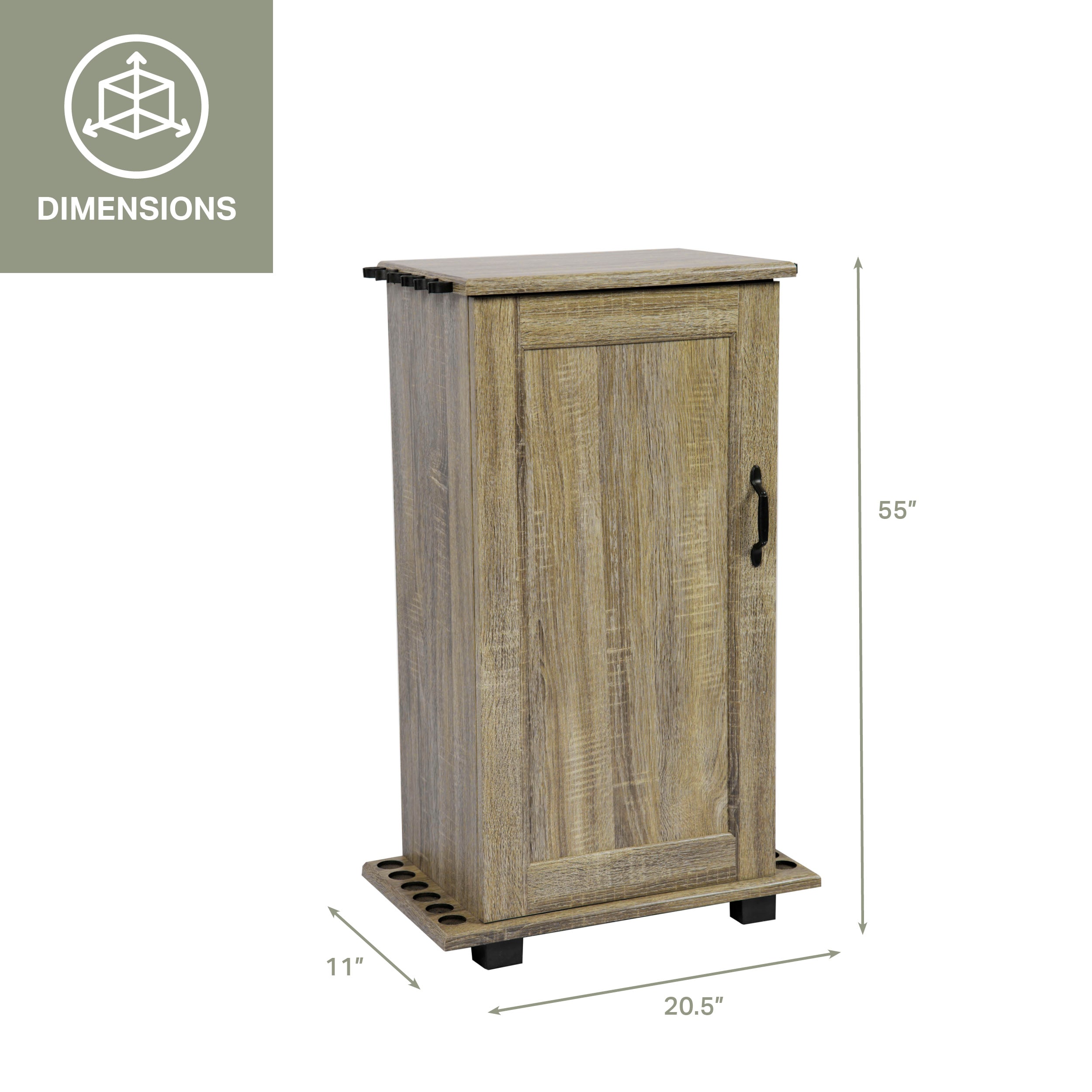 OSHOME Fishing Storage Collection Wood Fishing Storage Cabinet in