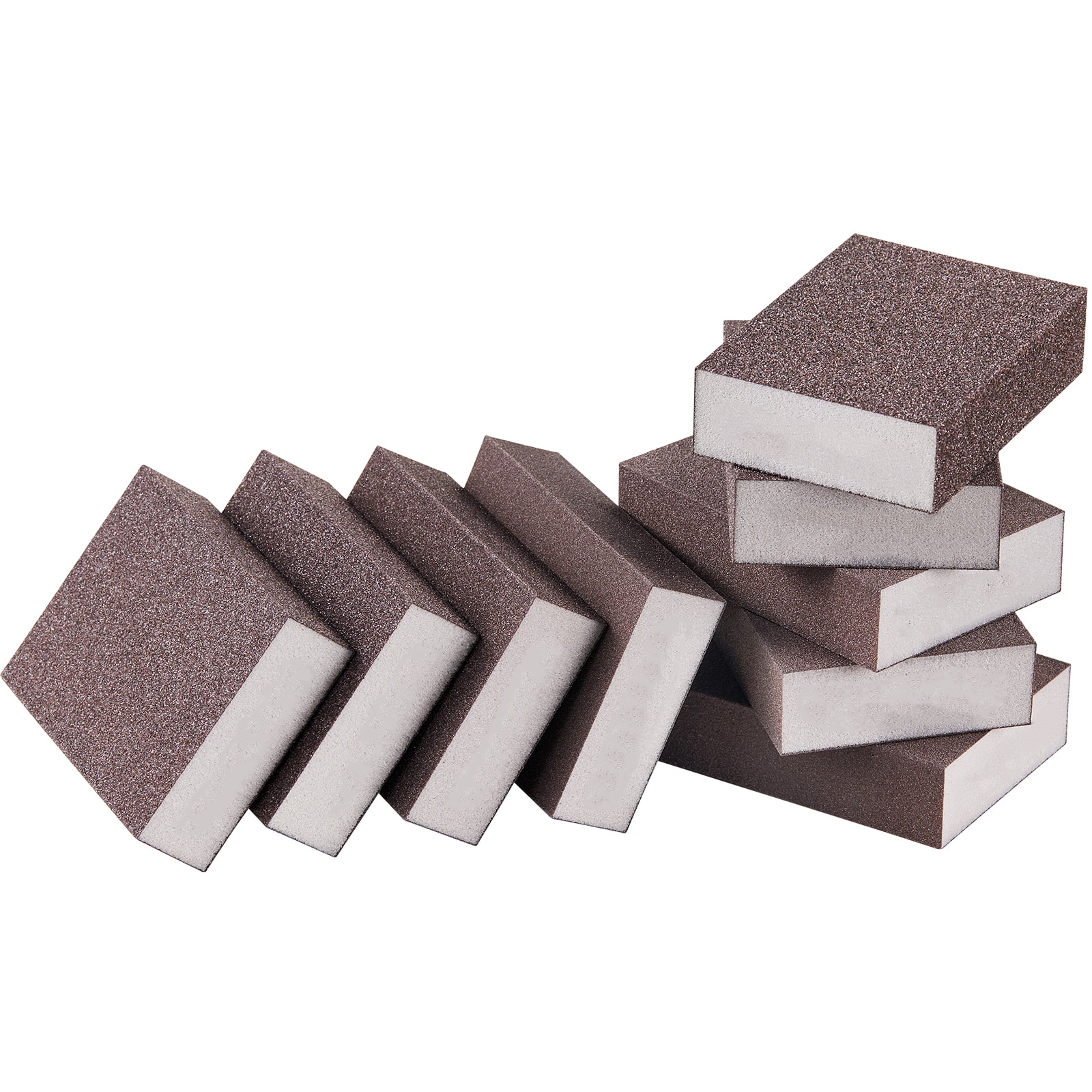 GIVIMO Sanding Sponge 10-pc 60 80 120 180 220 Grit Assortment Washable Reusable Sanding Blocks for Drywall Wood Metal and Furniture Wet or Dry Use