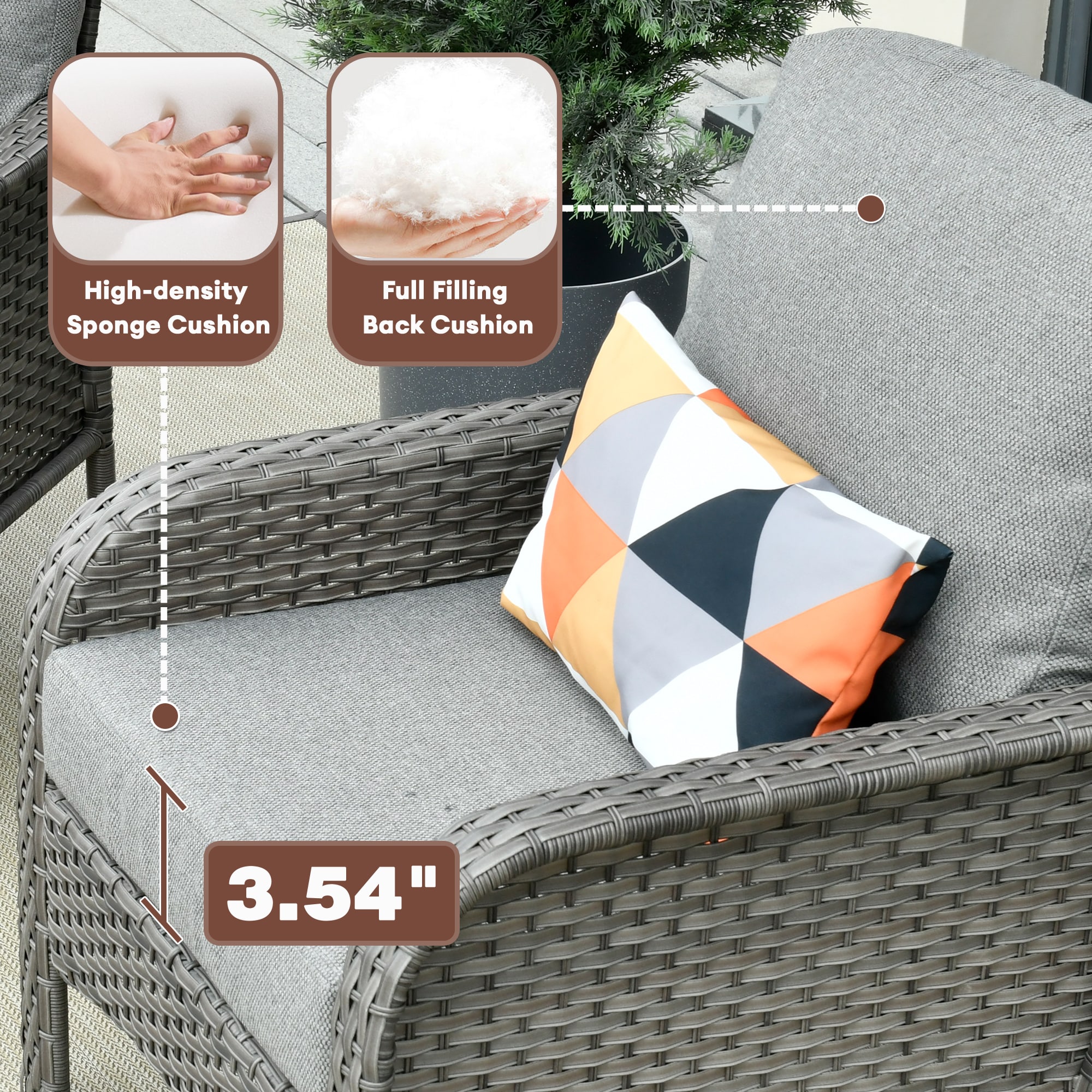 XIZZI XIGNDS2074-NTCRC3 Patio-Conversation-Sets - View #6