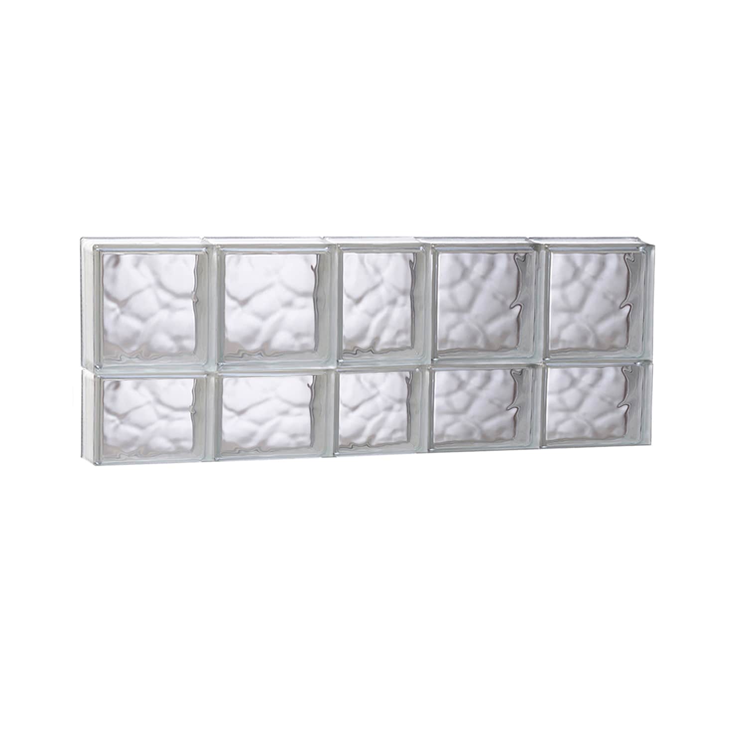 REDI2SET S3814DC Wavy Glass 36-3/4-in x 13-1/2-in Frameless Replacement Glass Block Window