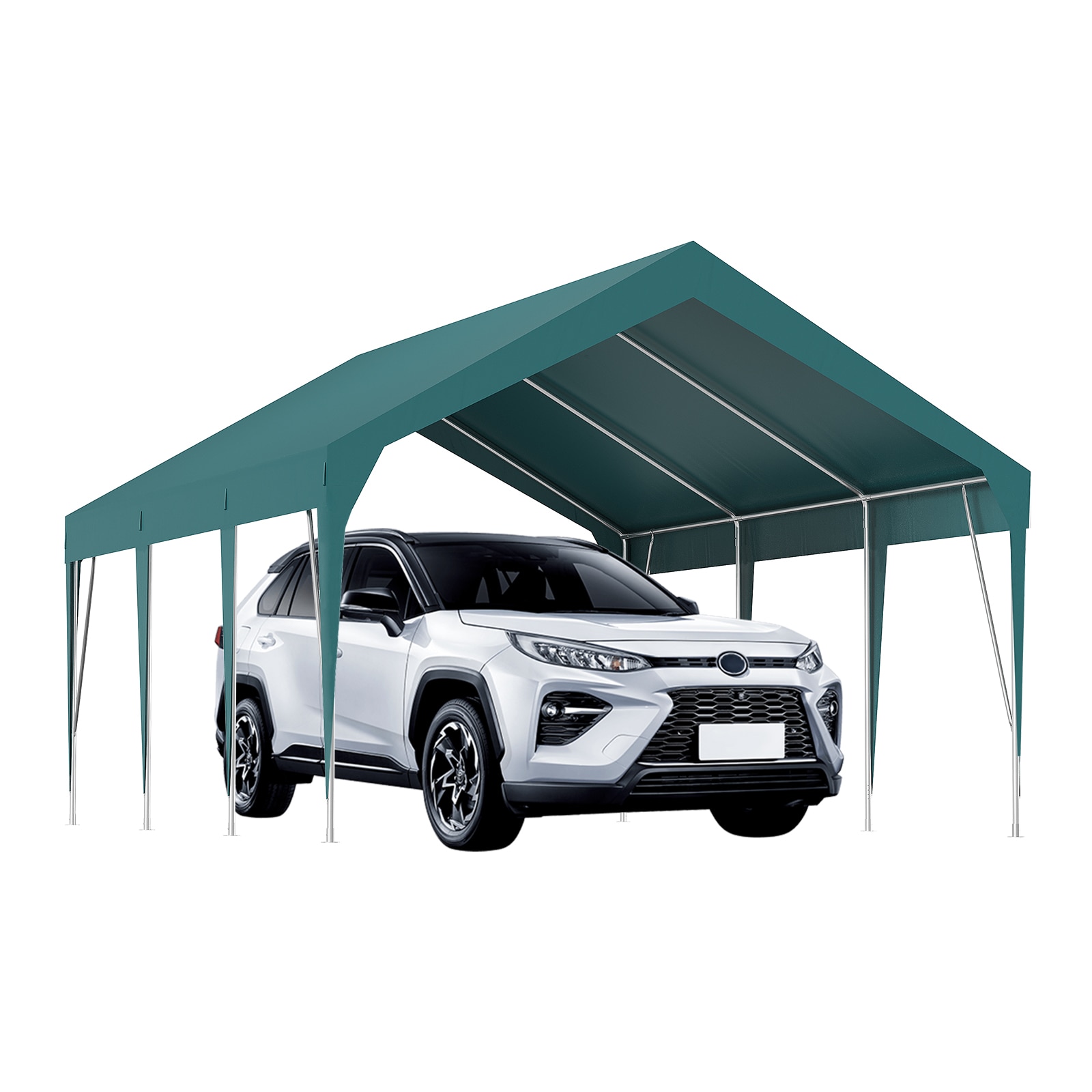 IdealHouse 13x20 FT Outdoor Carport Heavy Duty Car Canopy UV Resistant ...