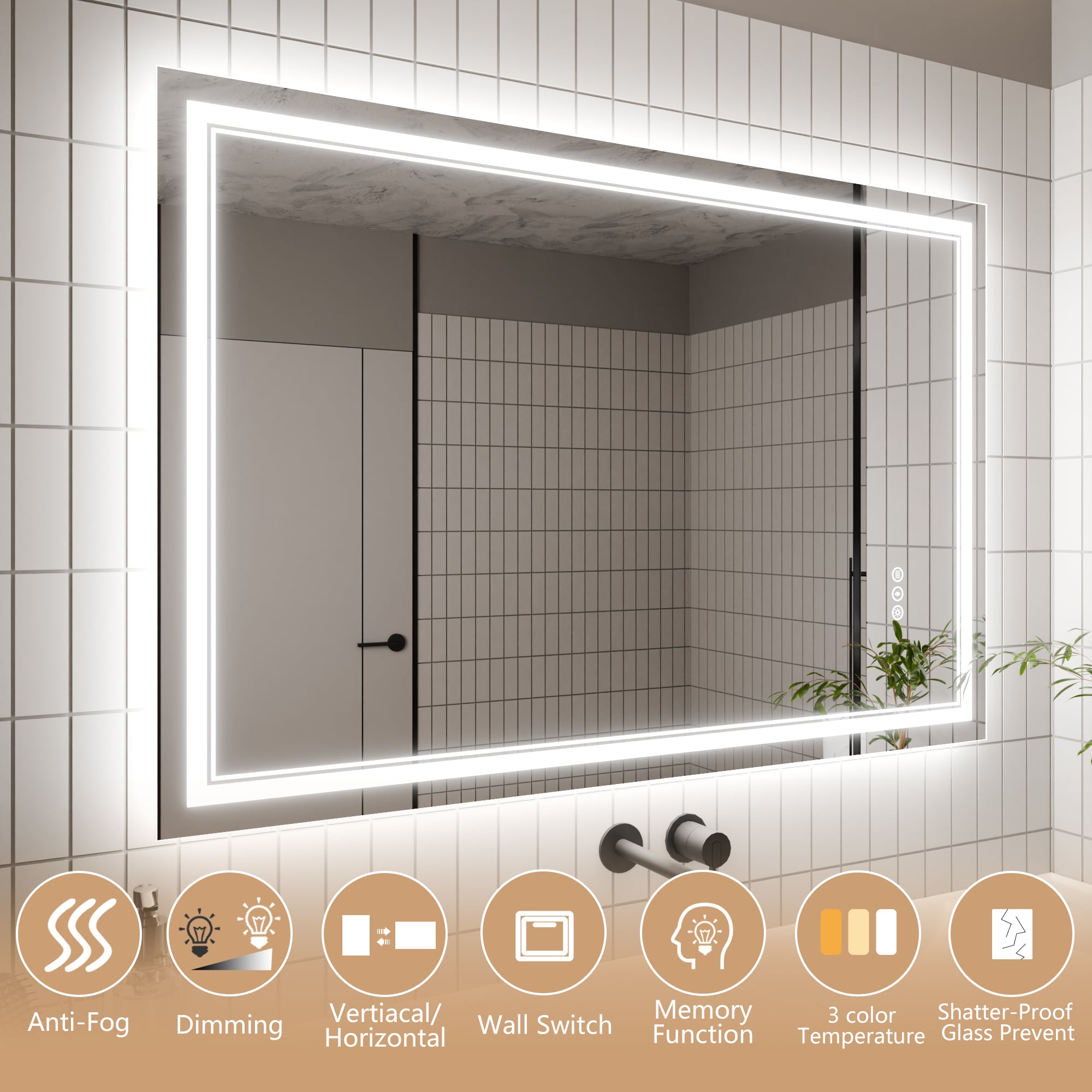 AAZJ JDEX-TF08MR3248 Framed-Bath-Mirrors - View #5
