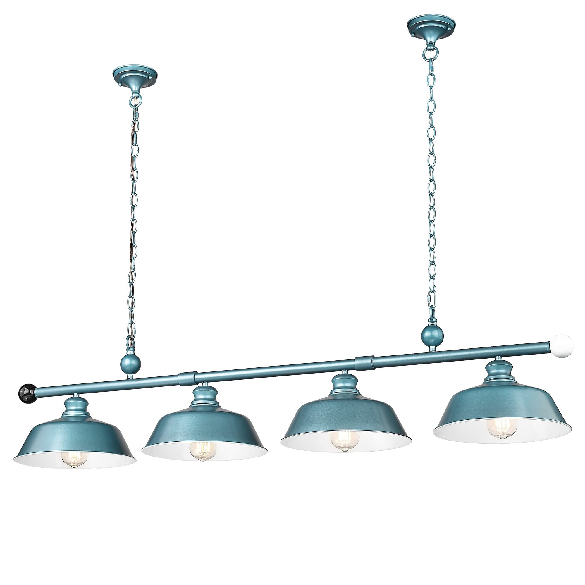 LTMATE LSYE260-4LP GE JAZAVA 4 -Light Blue-green Industrial Bowl Medium Hanging Kitchen island light