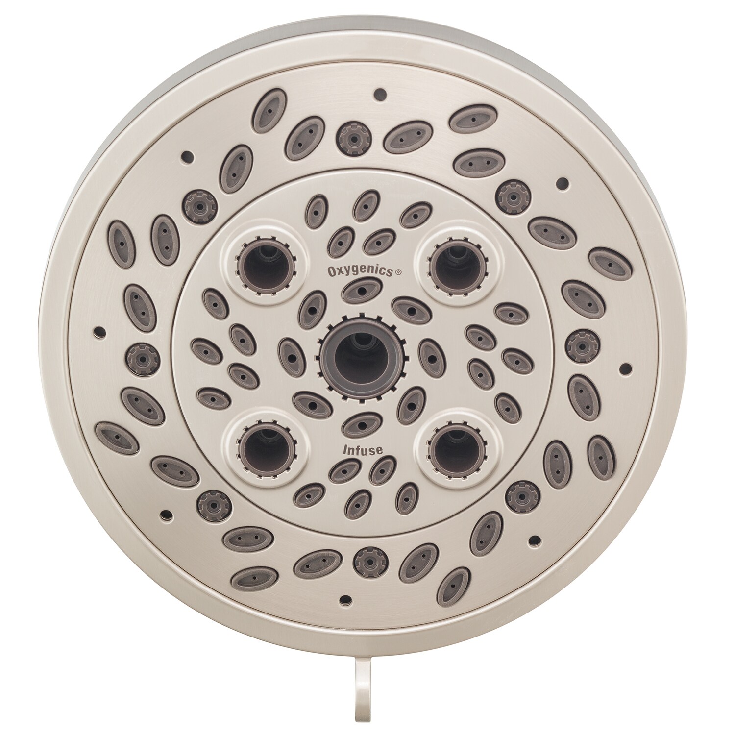 Oxygenics Infuse Brushed Nickel Round Fixed Shower Head 1.8-GPM 