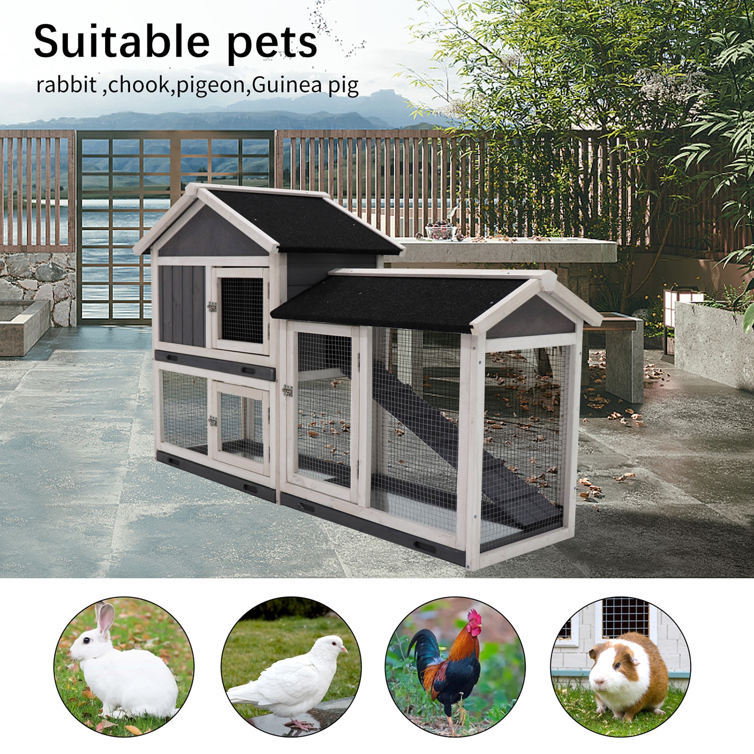 Mondawe MO-43167745 Chicken-Coops-Rabbit-Hutches - View #2