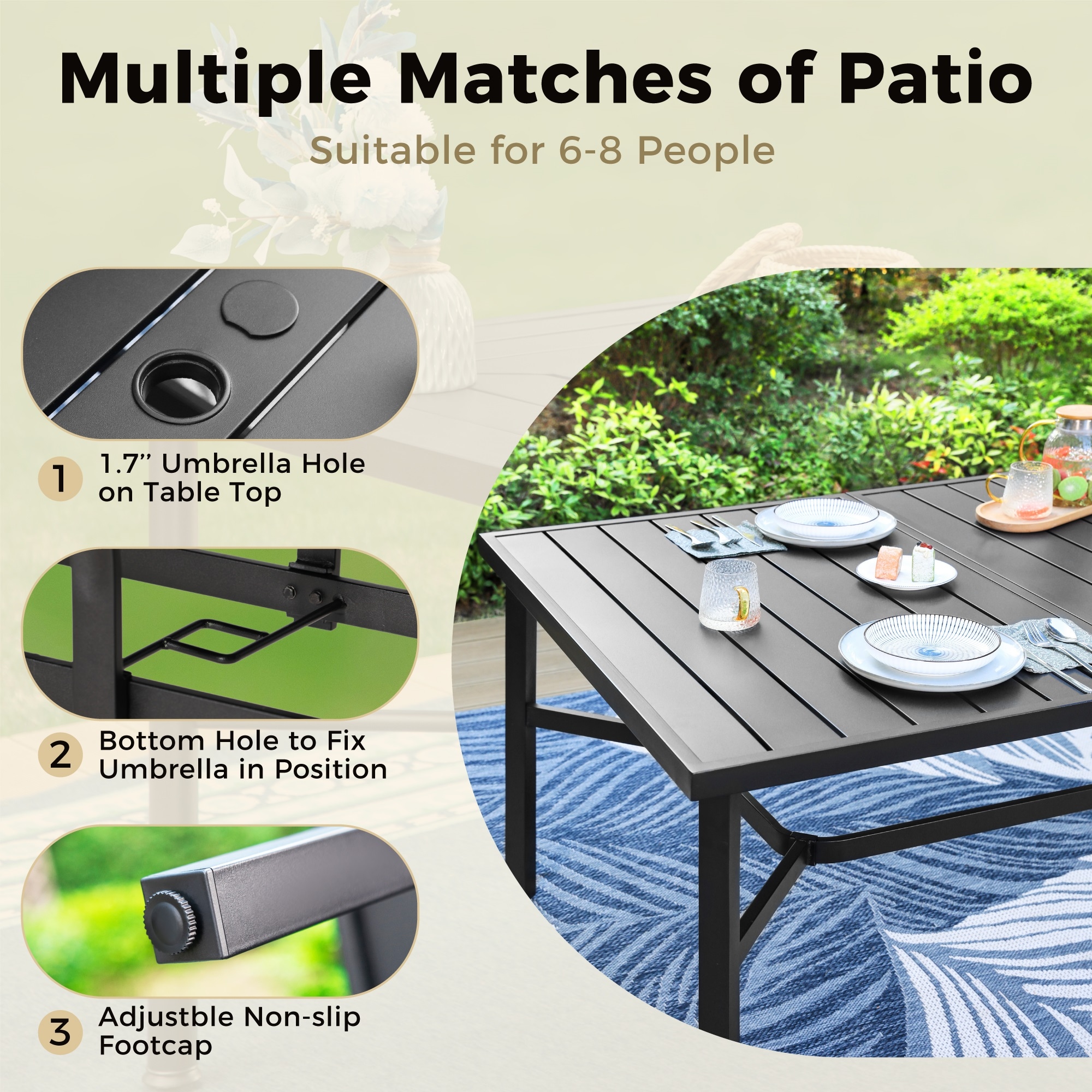 Sunshine Valley TC9-153R-453 Patio-Dining-Sets - View #7