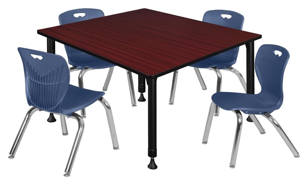 Regency TB4848MHAPBK45NV Classroom Tables Brown 4-Person Training Table (48-in W x 34-in H)