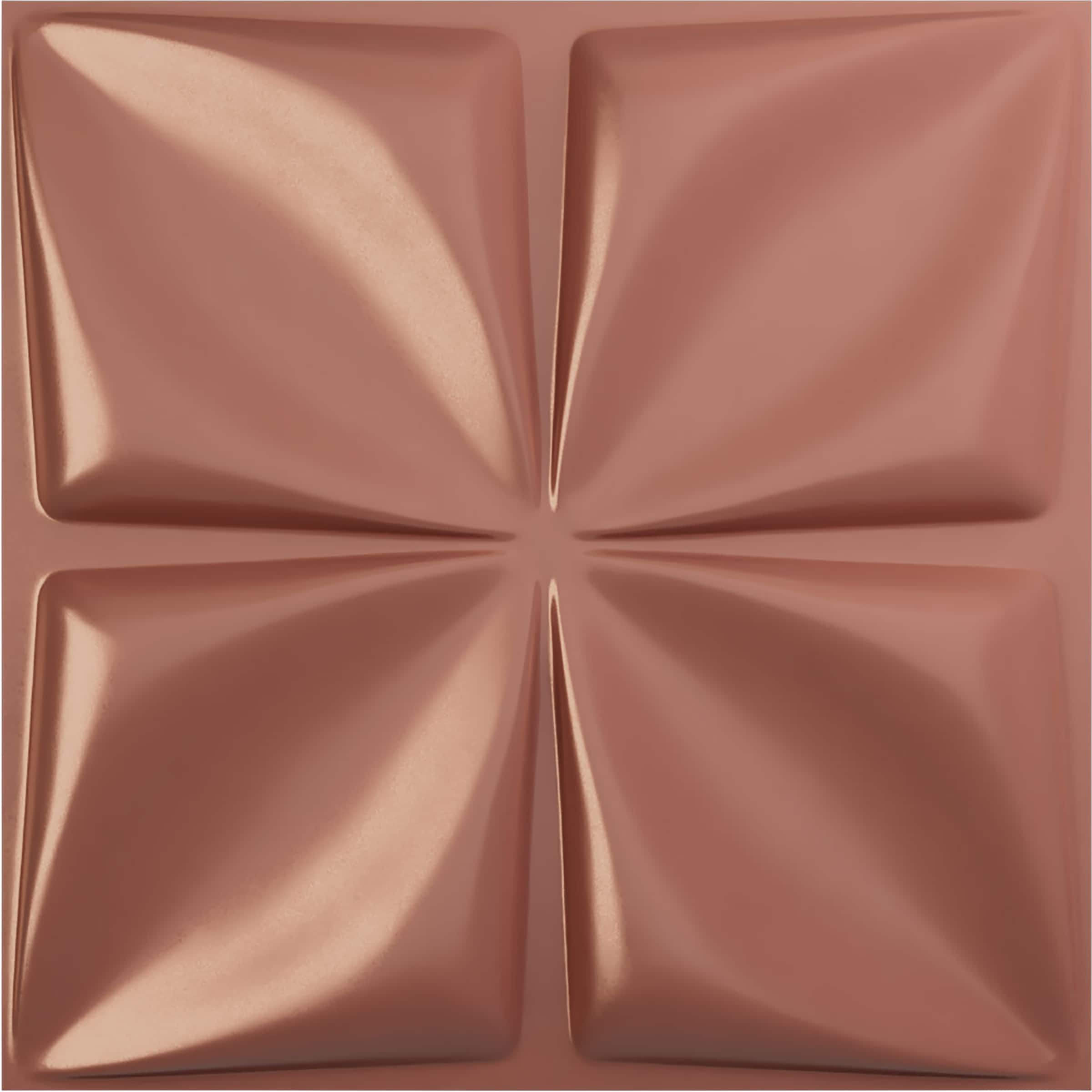Ekena Millwork WP20X20RLFCP-CASE-12 19-5/8-in x 19-5/8-in Embossed Paintable/Stainable Pink PVC Wall Panel ( 12 -Pack, Covers 32.04-sq ft )