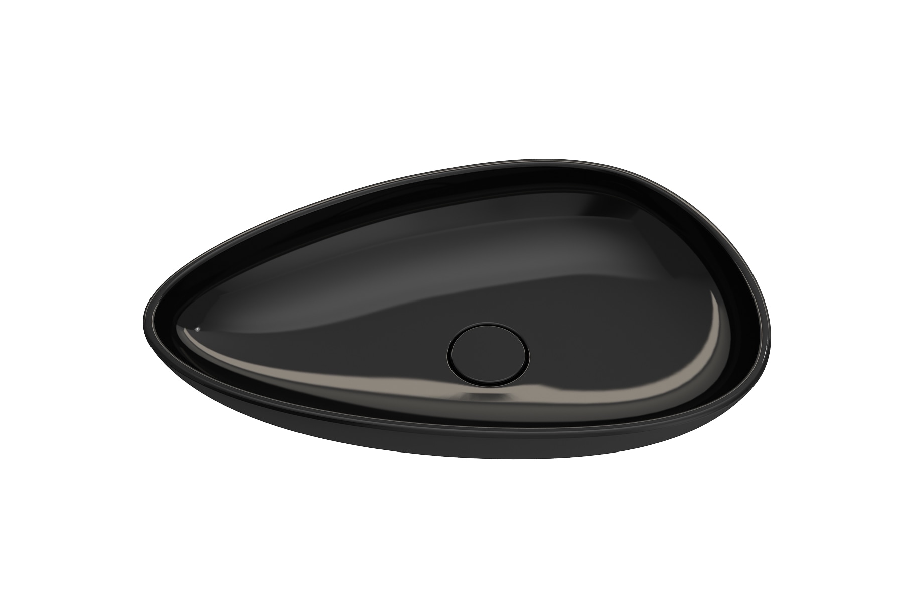 BOCCHI 1114-005-0125 Fire clay Vessel Irregular Modern Black Bathroom Sink ( 23.25-Inches x 14.5-Inches )