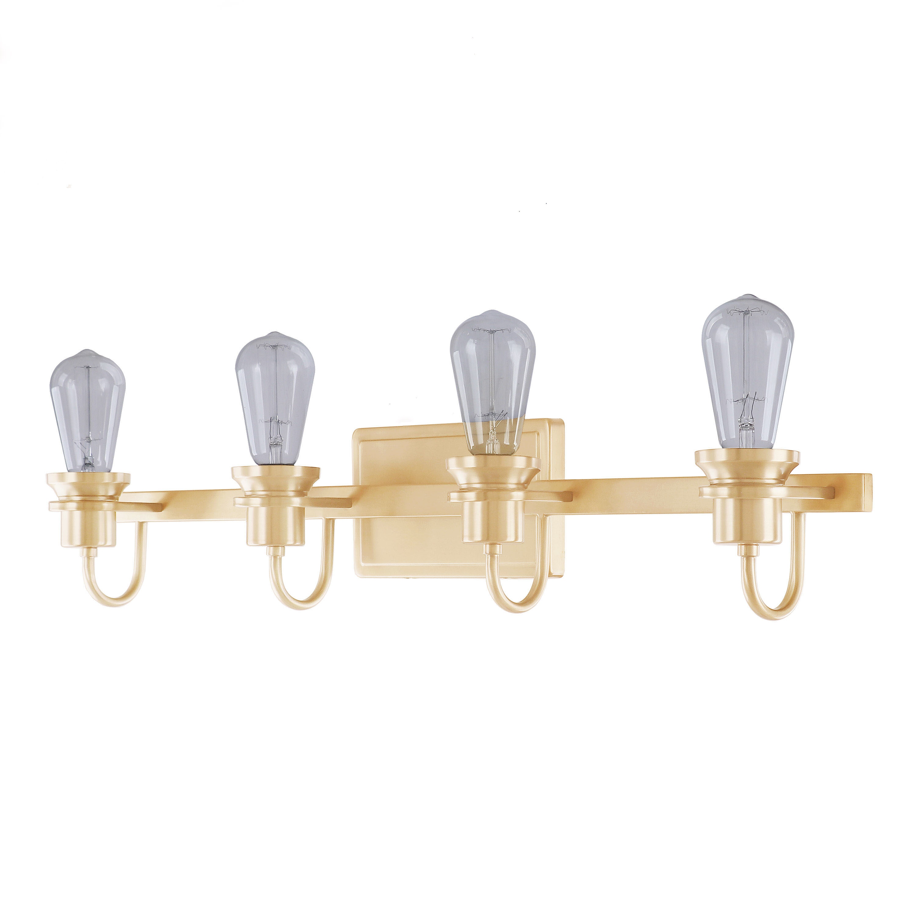 Warm Brass 30-Inch 4-Light Vanity Wall Fixture