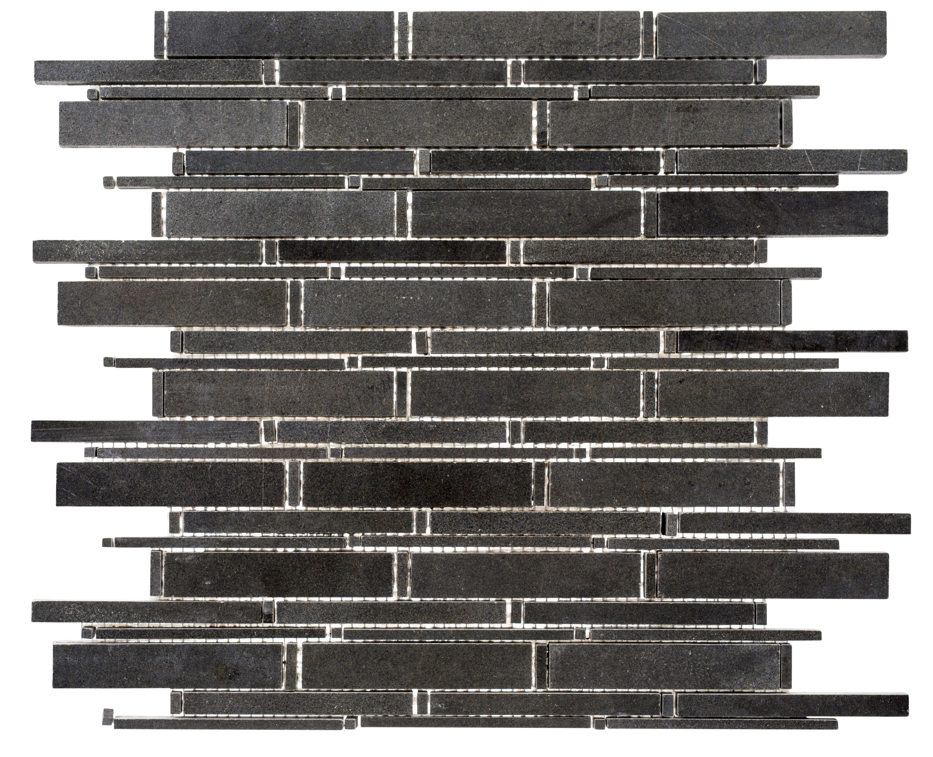 Andova Tiles ANDKNO891 Knoll Kardem 12-1/2-in x 12-3/4-in Glossy Natural Stone Brick Look Linear Mosaic Floor and Wall Tile (1.09-sq. ft/ Piece)