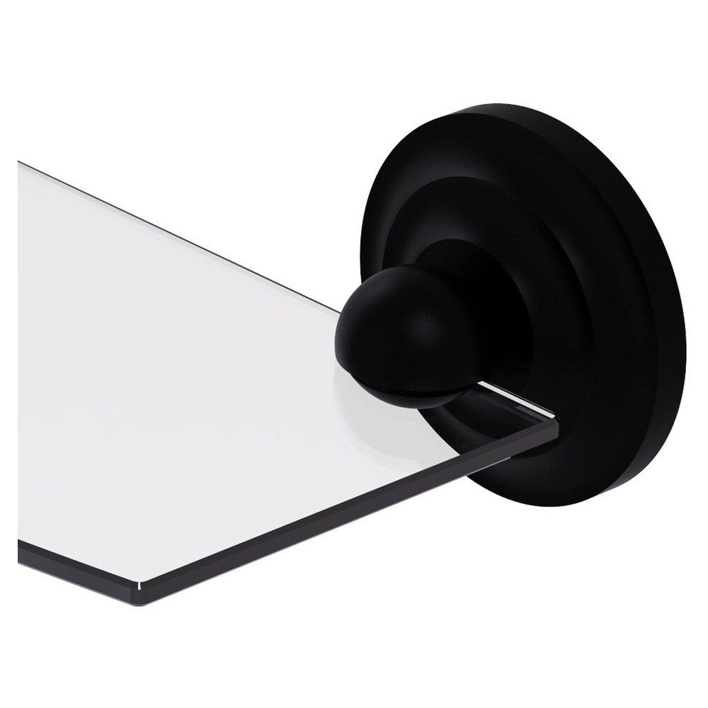 Allied Brass PQN-33/18-BKM Bathroom-Shelves - View #2