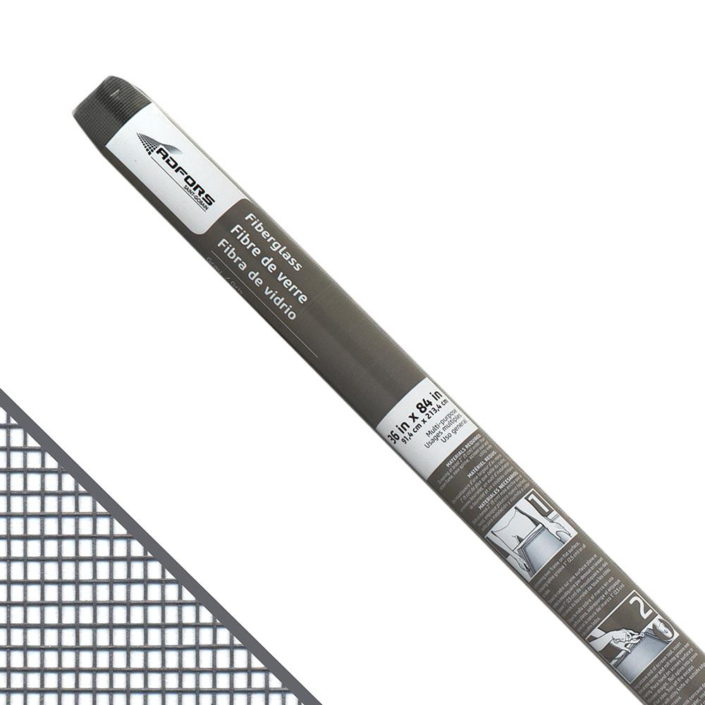 Saint-Gobain ADFORS 33806 Fiberglass 3-ft x 7-ft Gray Fiberglass Screen mesh