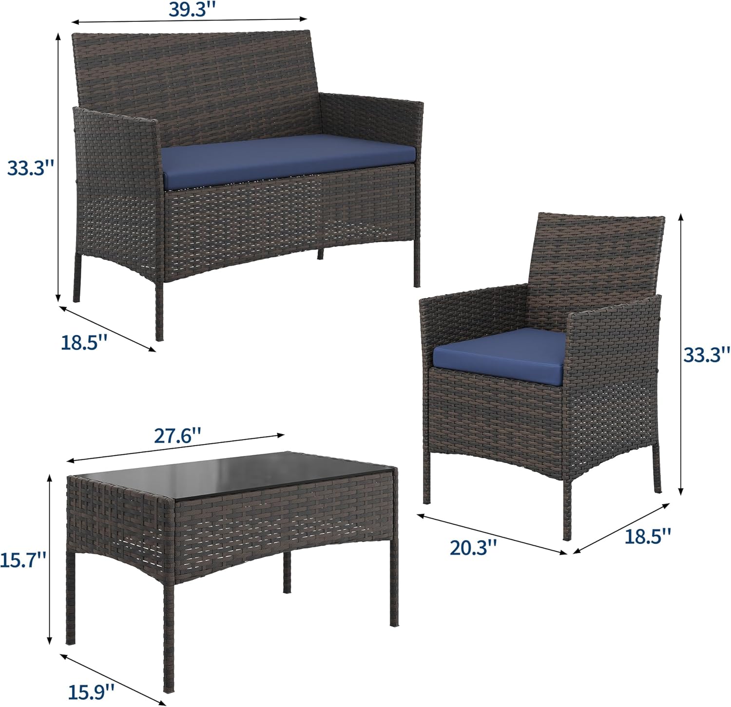 GarveeLife 34UMCFUY Patio-Conversation-Sets - View #3