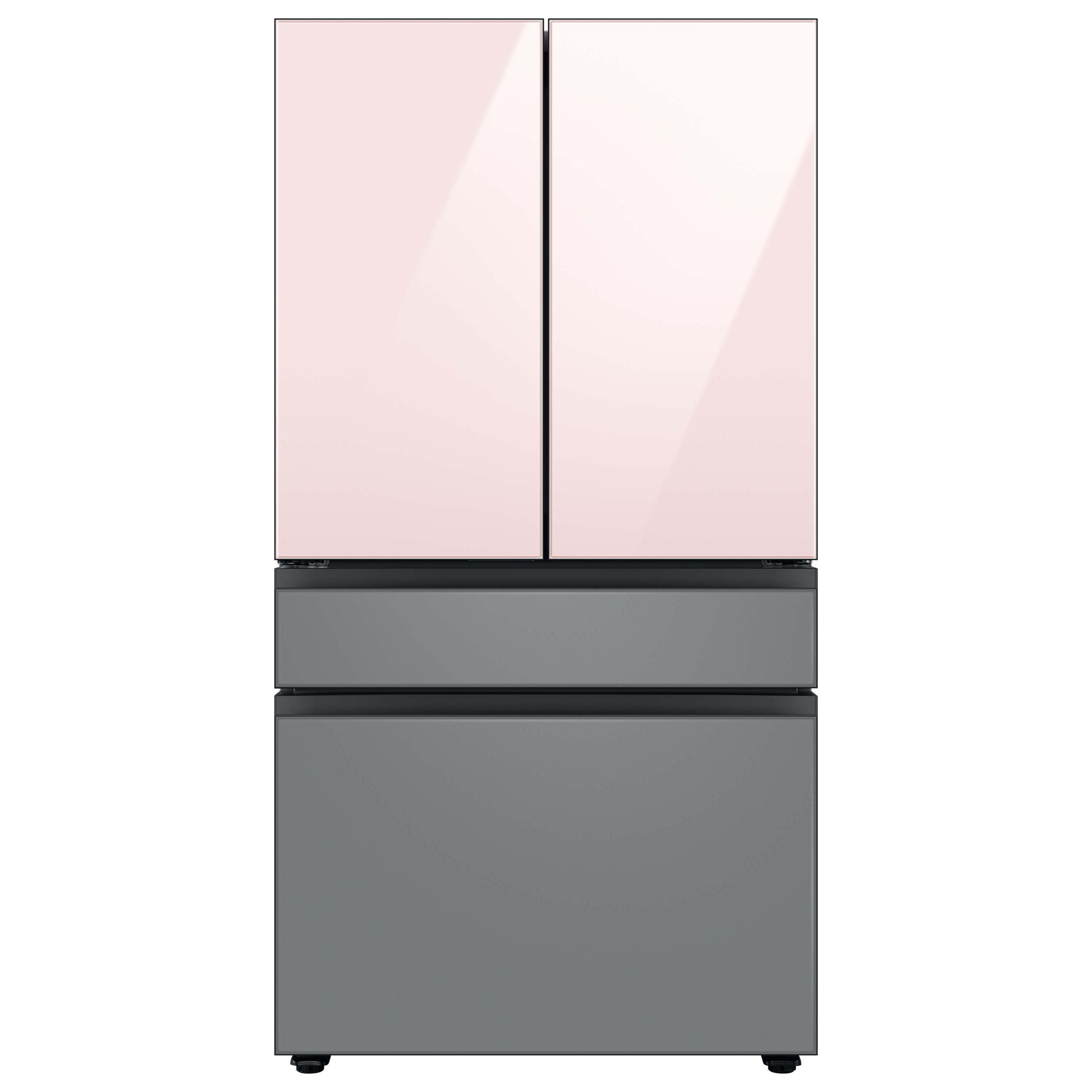 Samsung Bespoke 4-door French Door Refrigerator Top Panel In Pink Glass ...