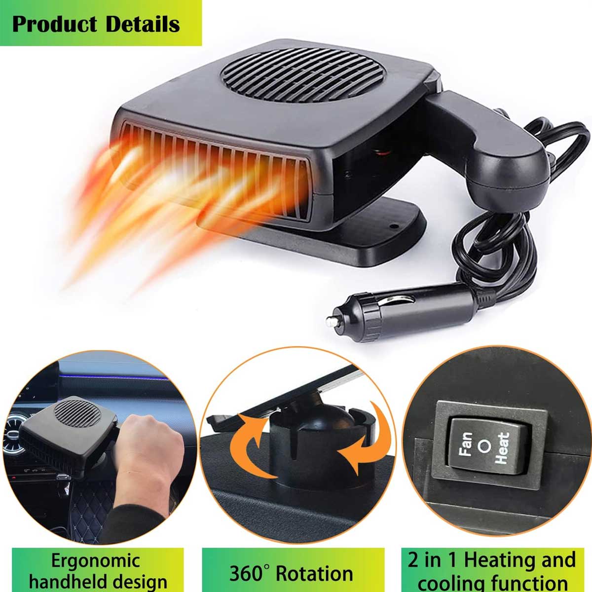 Aoibox LABAH110705 Portable-Electric-Heat - View #5