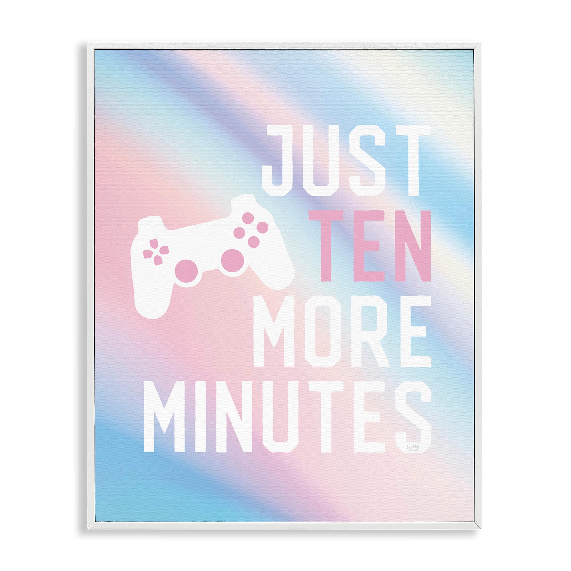 Stupell Industries BS-718-WFR-11X14 Pastel Ten More Minutes Gamer White Framed Giclee Art By Lux + Me Designs 11 x 14