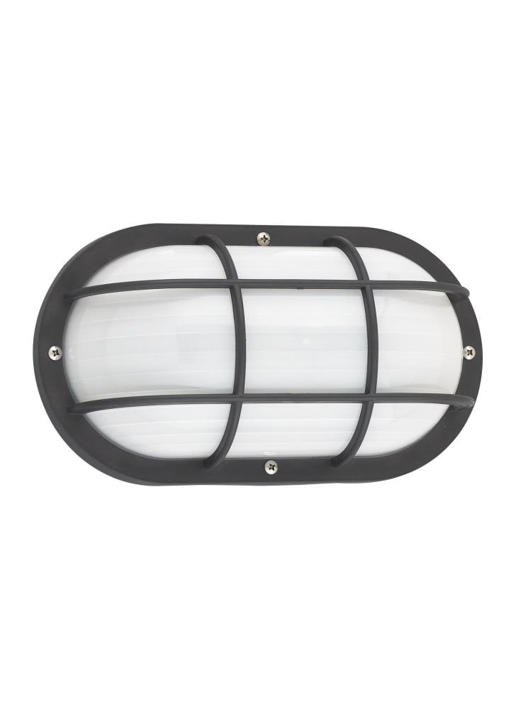 Generation Lighting 89806EN3-12 Bayside 1 -Light 5.0000-in H Satin Black Hardwired Outdoor Wall Light