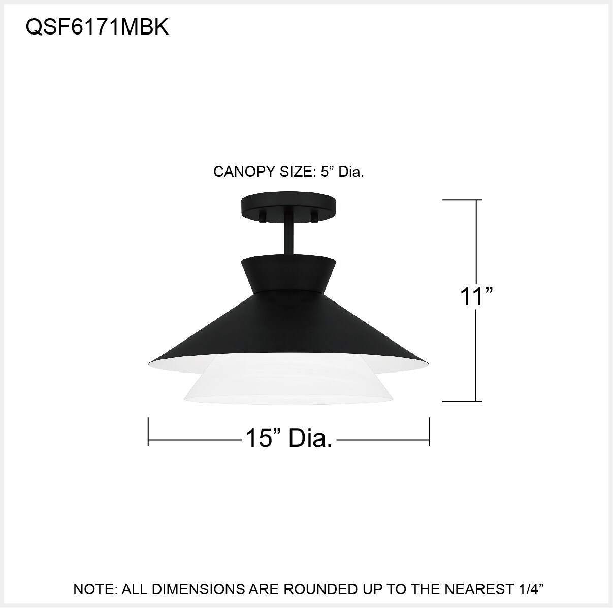 Quoizel QSF6171MBK flushmounts - View #5
