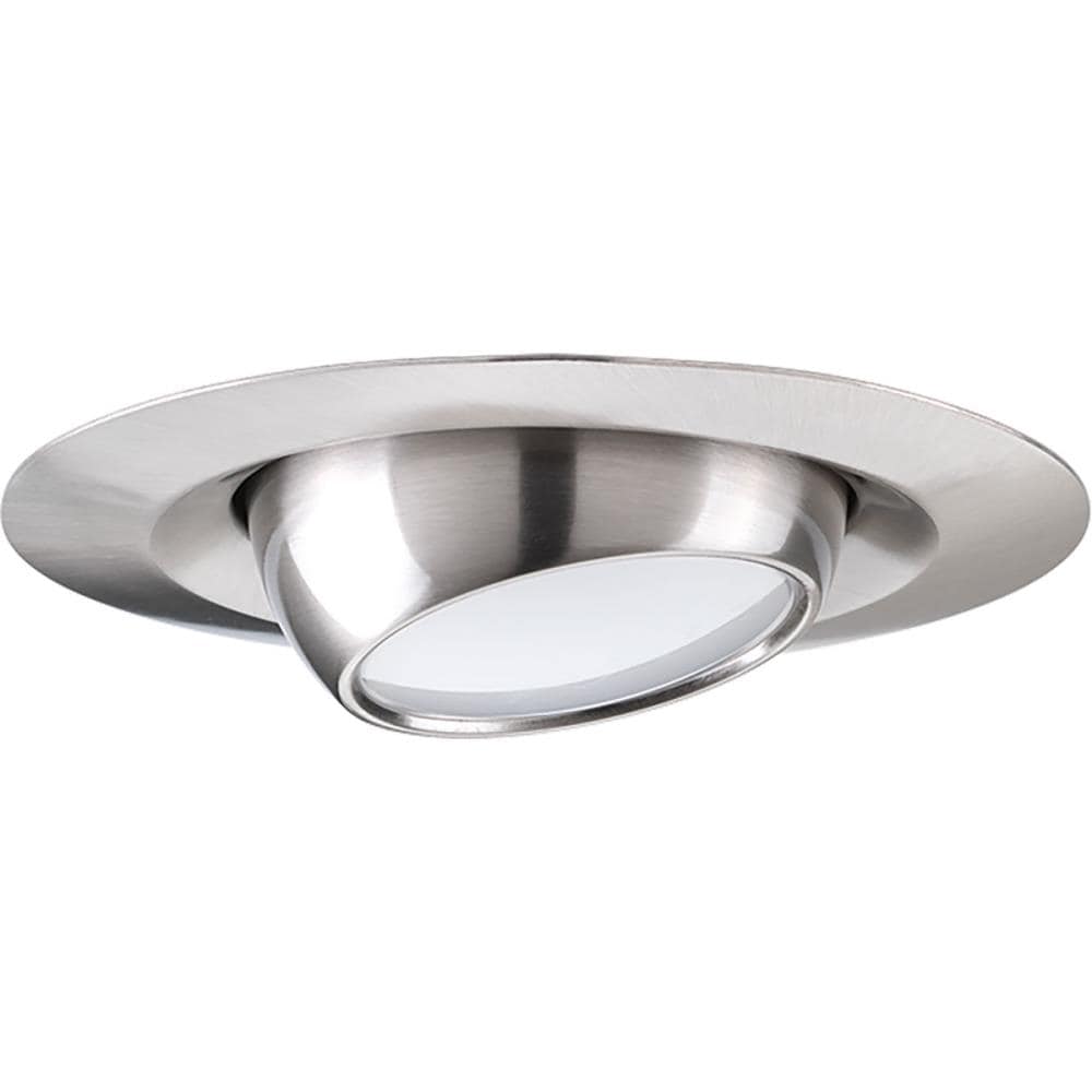 Progress Lighting P8046-09-30K Recessed 4-in Brushed Nickel Eyeball Recessed Light Trim