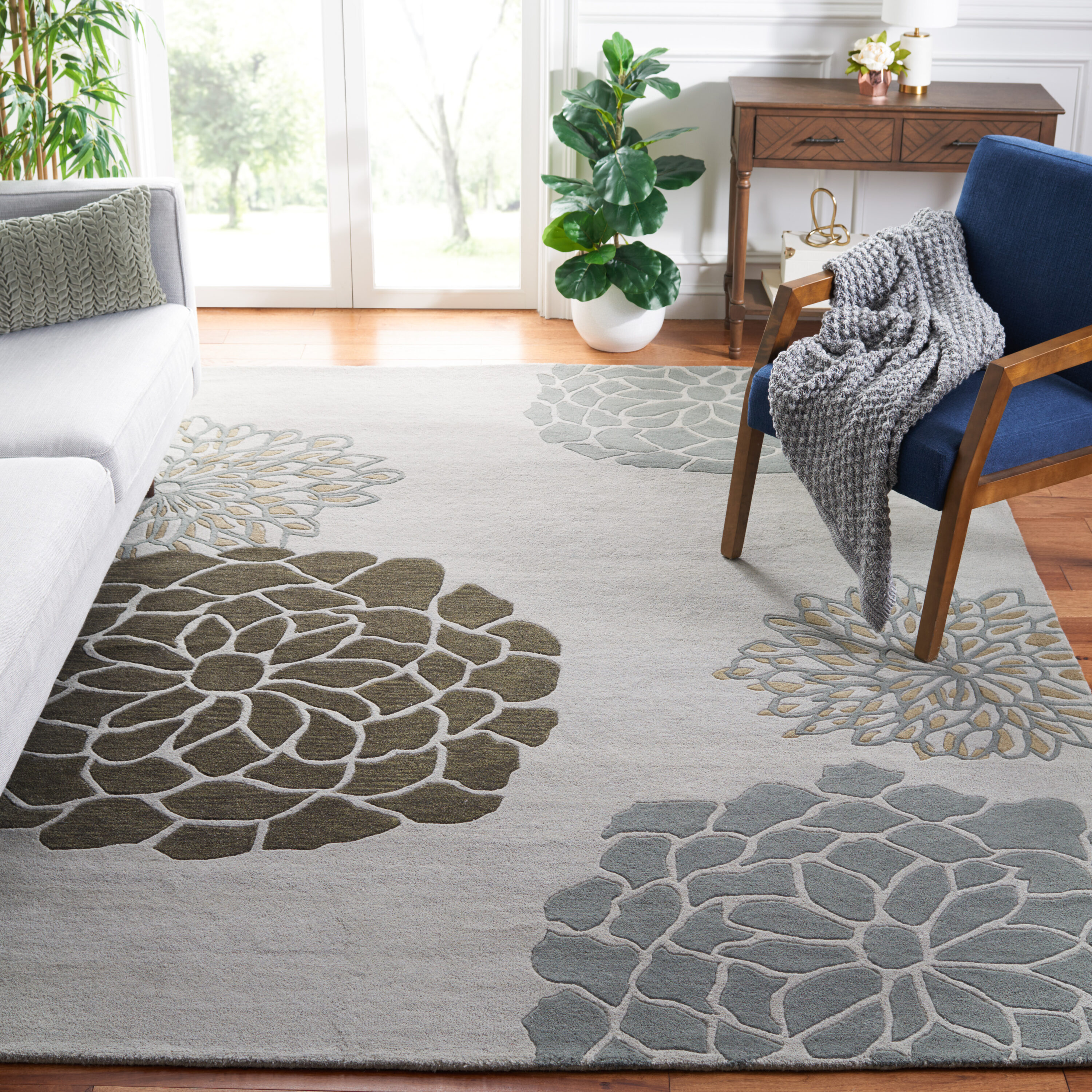  Soh211 Light Gray Contemporary 9ft-6in x 13ft-6in Large Rectangle Rug