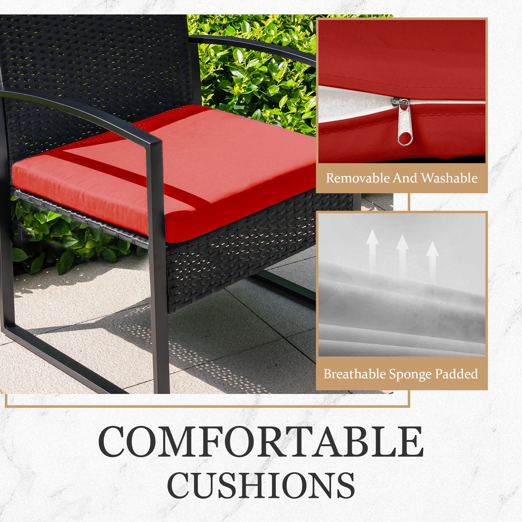 Grearden ZHNF014-RD Patio-Conversation-Sets - View #7