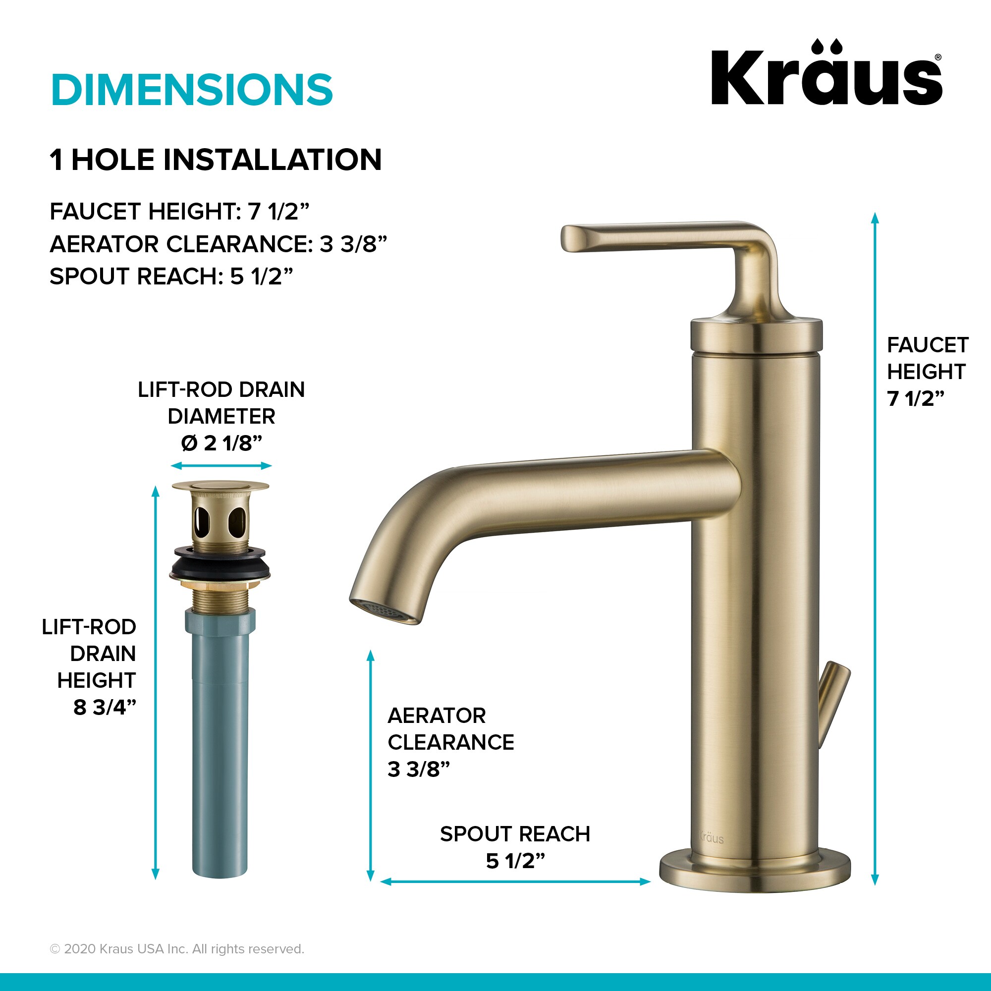 Kraus KBF-1221BG-2PK Lavatory-Faucets - View #7