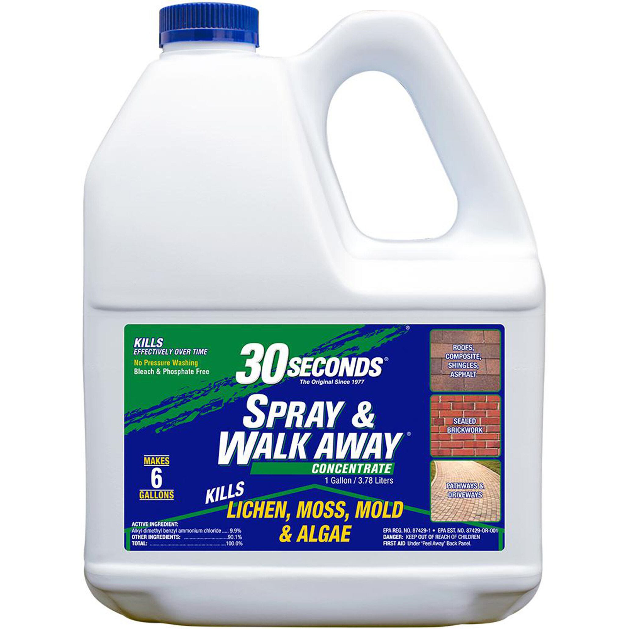 30 Seconds 1 Gallon Mold And Mildew Stain Remover Concentrated Outdoor Cleaner In The Outdoor 0623