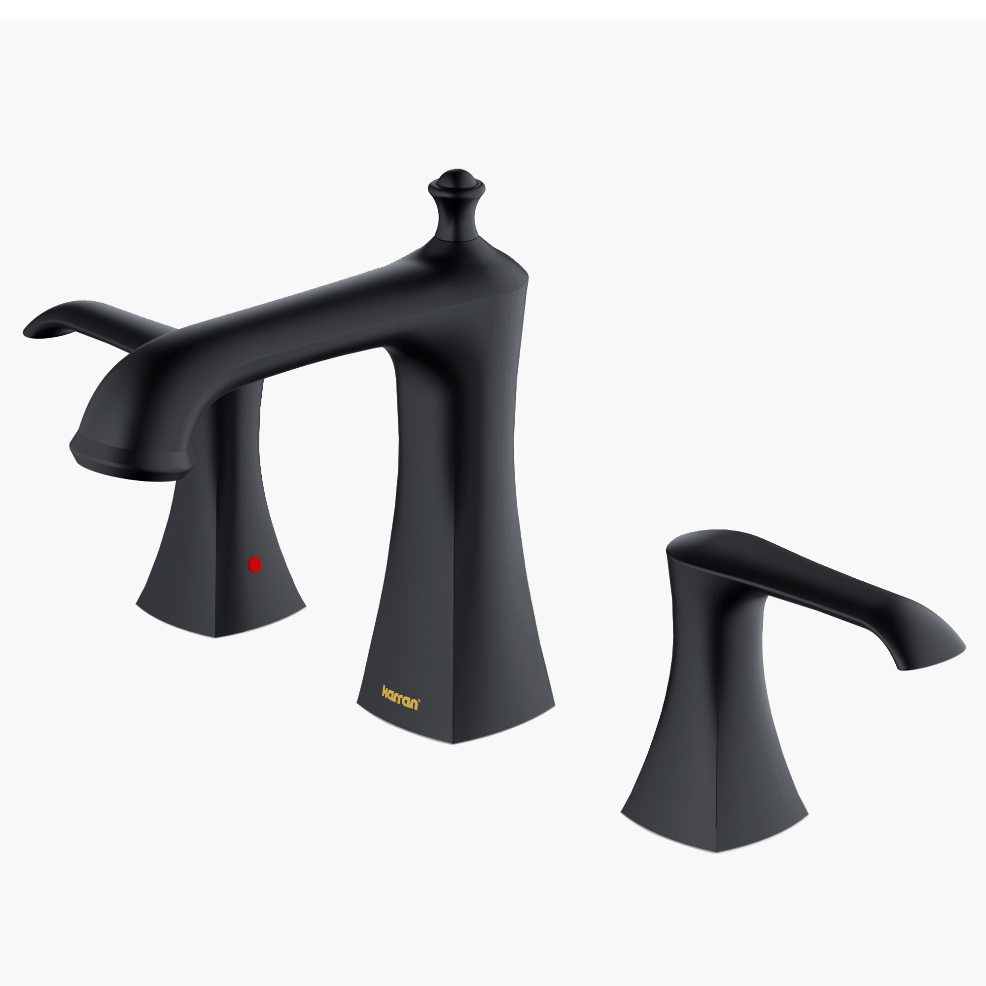 Woodburn Matte Black 2-Handle Widespread Bathroom Faucet