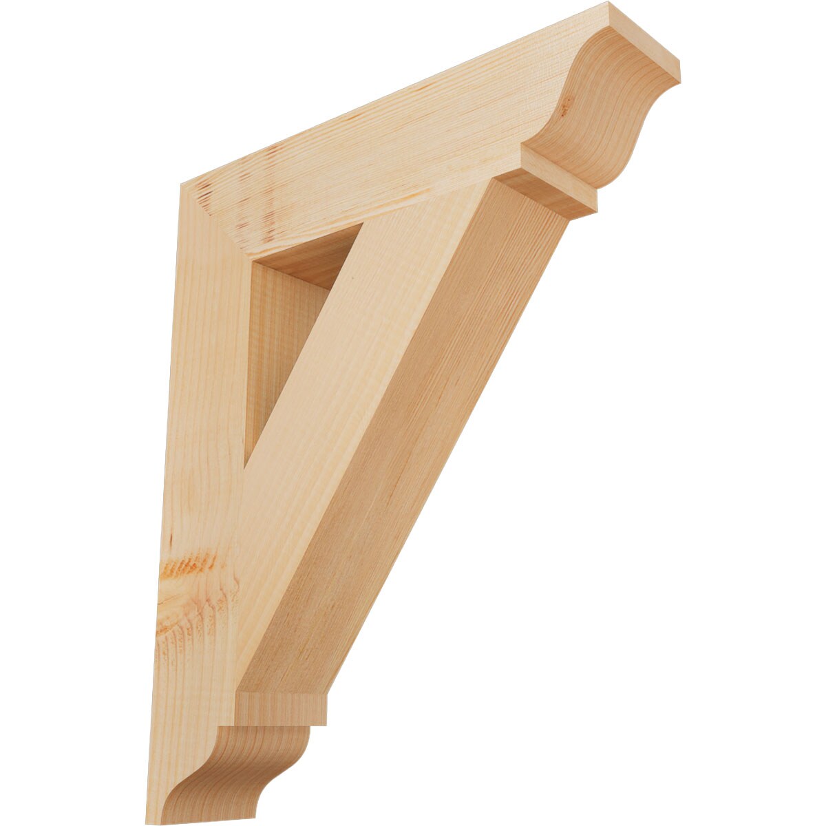 Ekena Millwork BKT04X18X22TRA01SDF Traditional traditional smooth 3-1/2-in x 18-in x 22-in Douglas fir Brown Wood Standard bracket