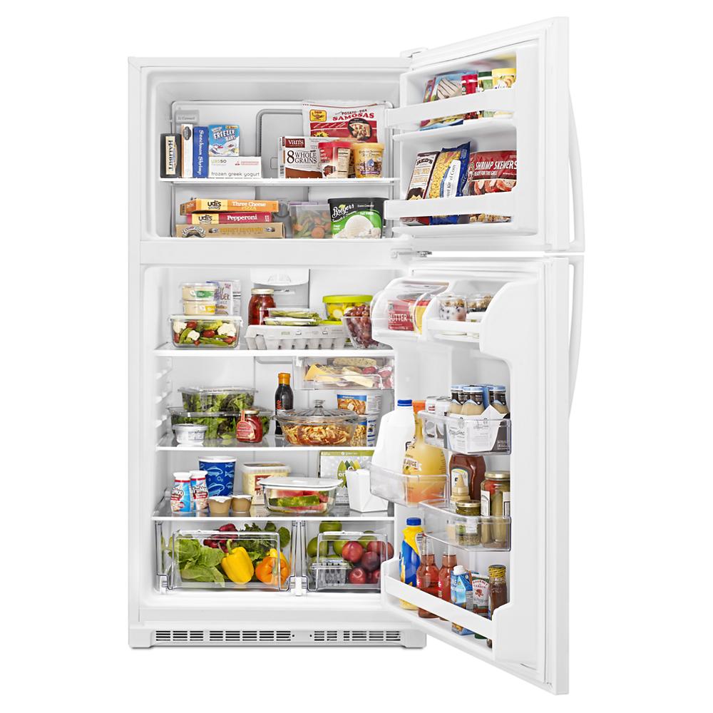 Whirlpool 20.5-cu ft Top-Freezer Refrigerator (White) in the Top
