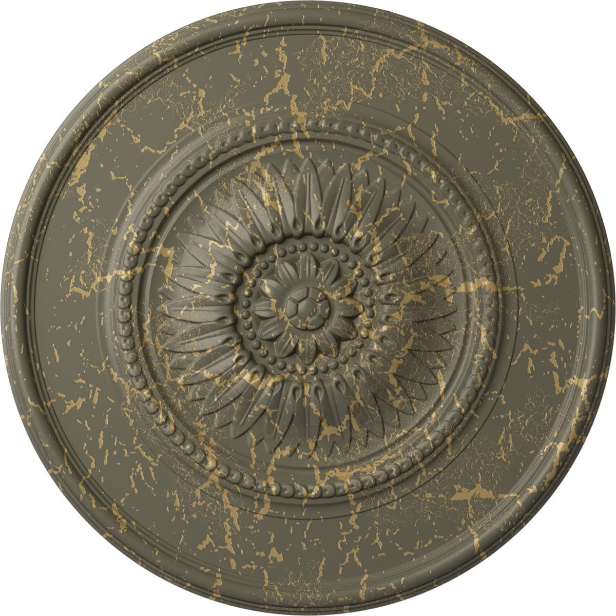 Ekena Millwork CM29WGWHC Wigan 29.75-in W x 29.75-in L Painted Witch Hazel Crackle Polyurethane Whole Ceiling Medallion