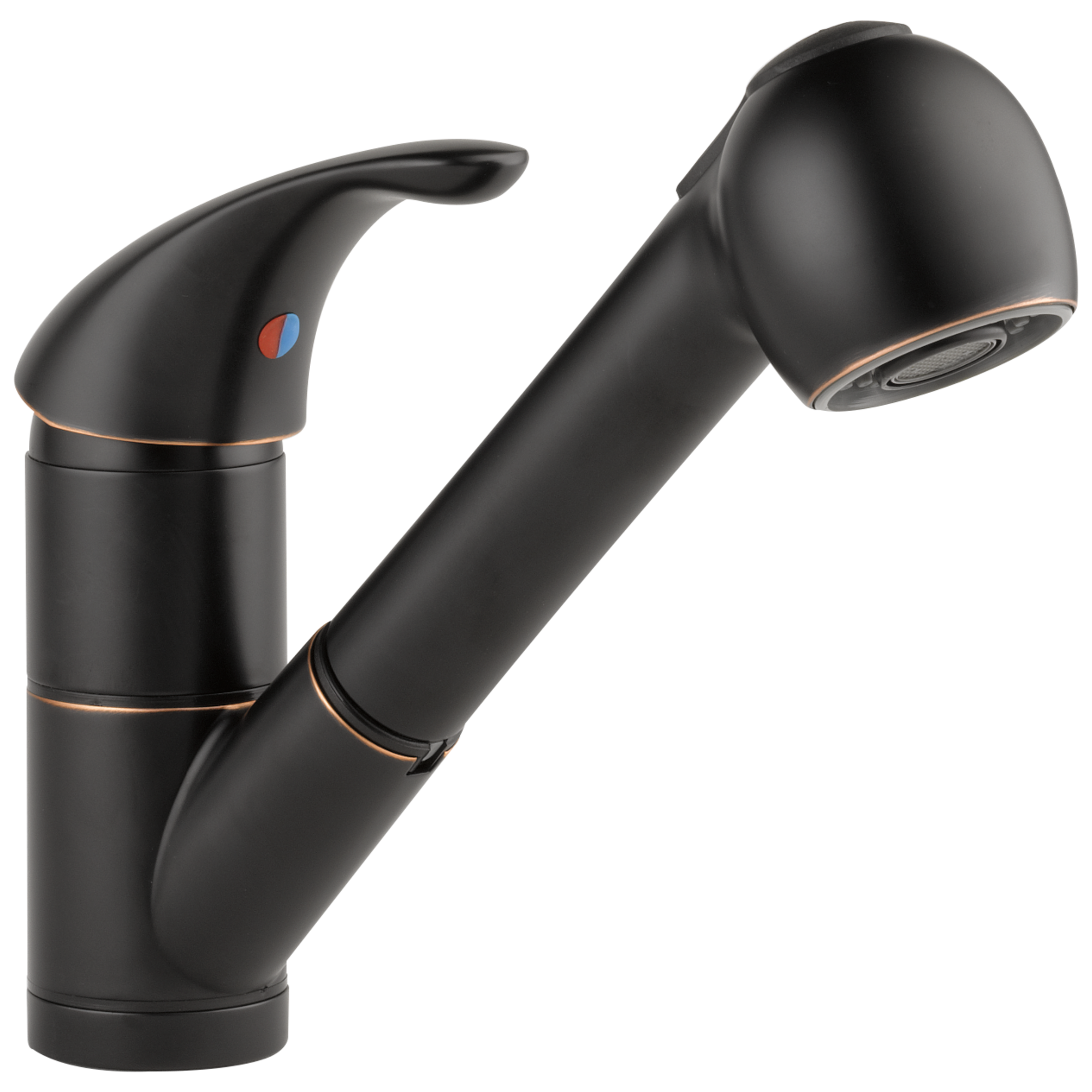 Peerless P18550LF-OB Core Oil Rubbed Bronze Single Handle Deck-mount Pull-out Kitchen Faucet with Sprayer ( Deck Plate Included )