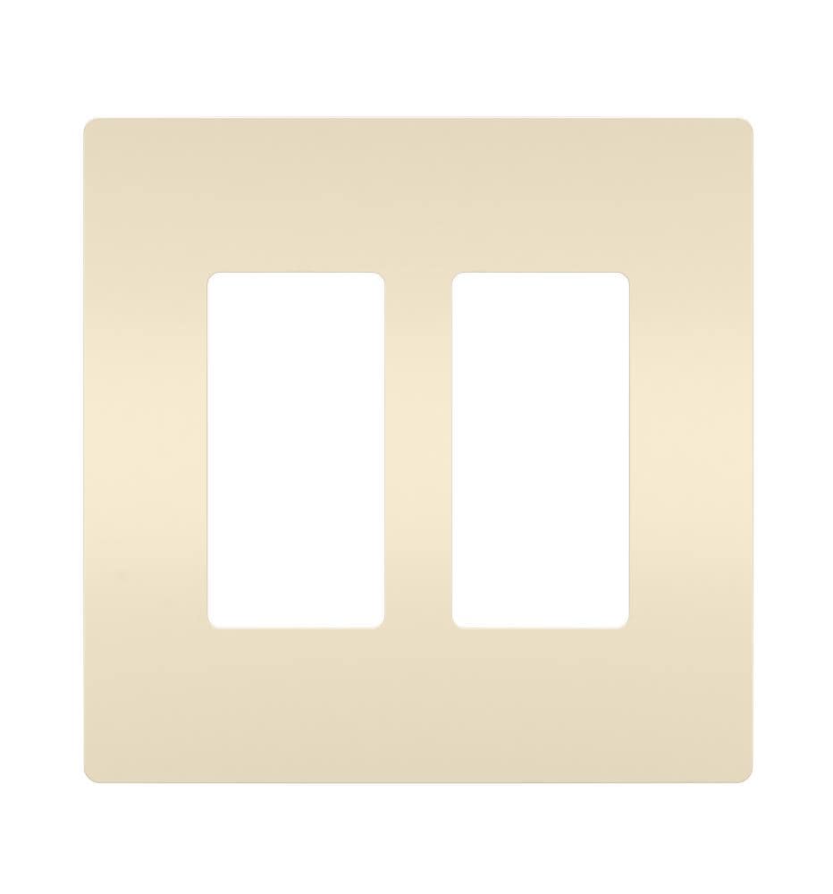 Legrand RWP262LACC6 radiant 2 -Gang Midsize Size Light almond Polycarbonate Indoor Screwless Decorator Wall Plate