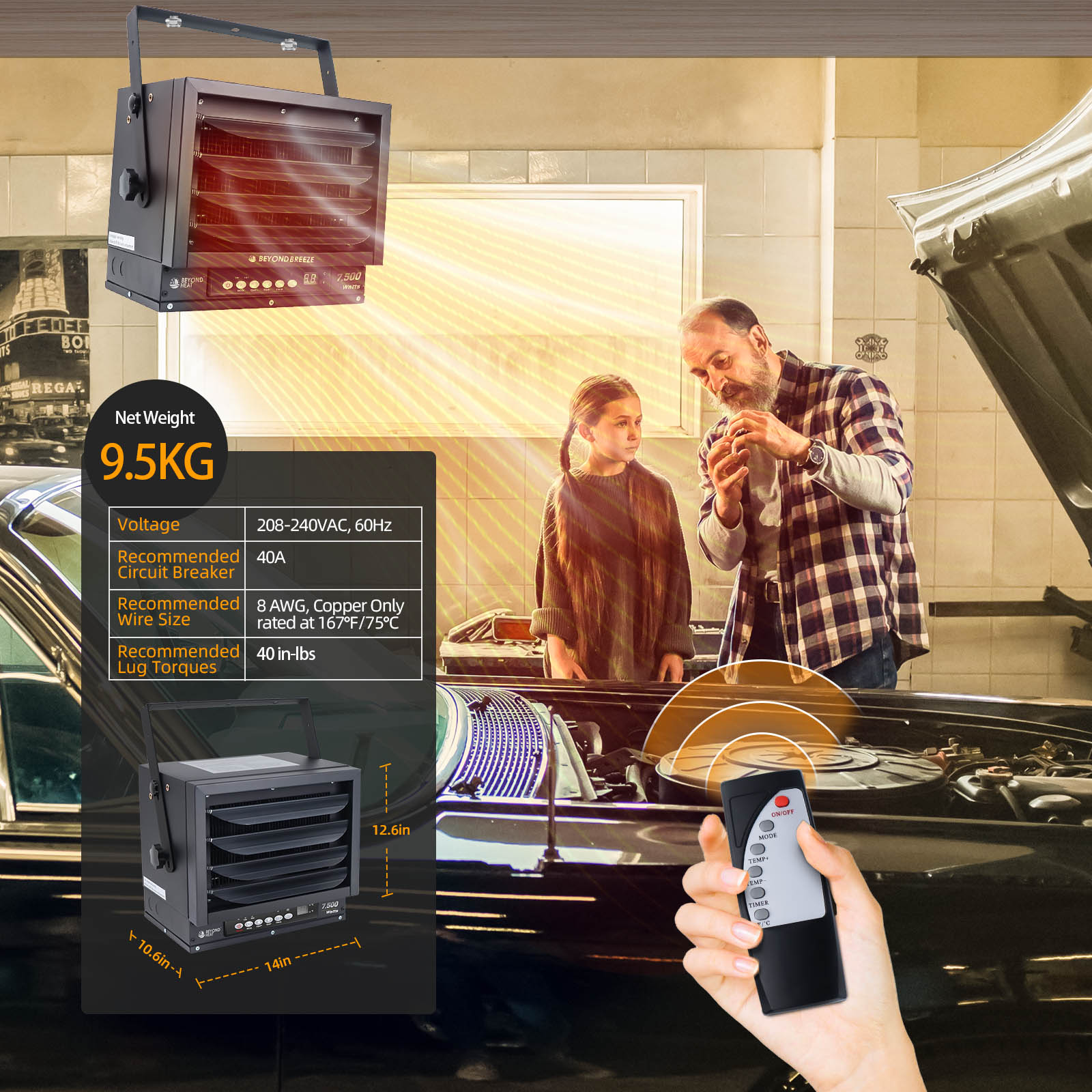 BEYOND HEAT IH7500ER Electric-Garage-Heaters - View #3