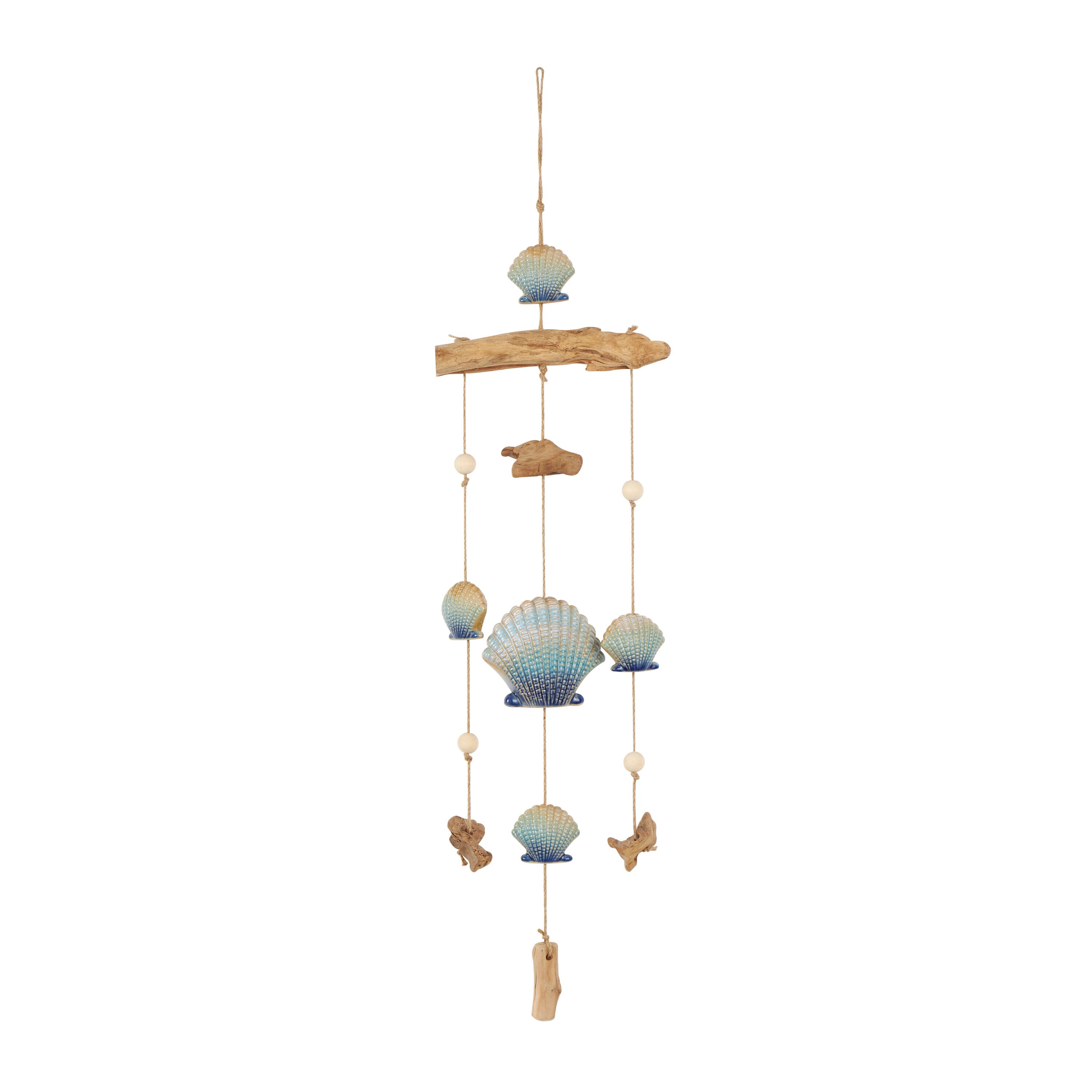 Grayson Lane 34.8-in Blue Handmade Shells Porcelain Natural
