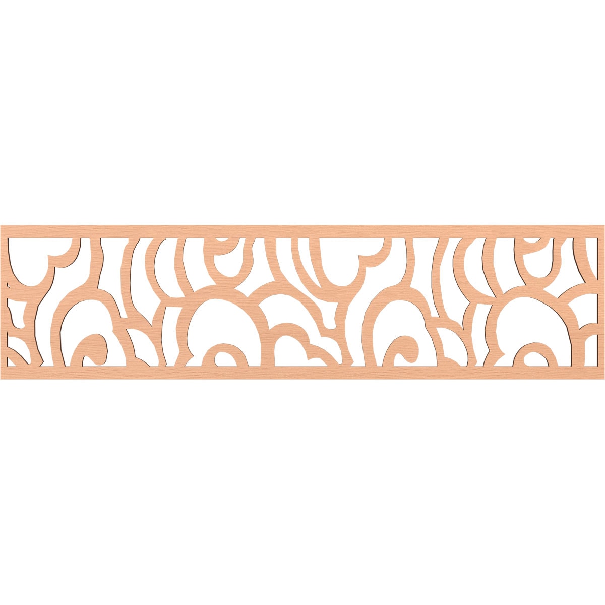 Ekena Millwork MLDA12X47SPFAL Springfield Fretwork Flat Trim 12-in x 3.92-ft Alder Brown Unfinished 2155956 Pierced Wall Panel Moulding