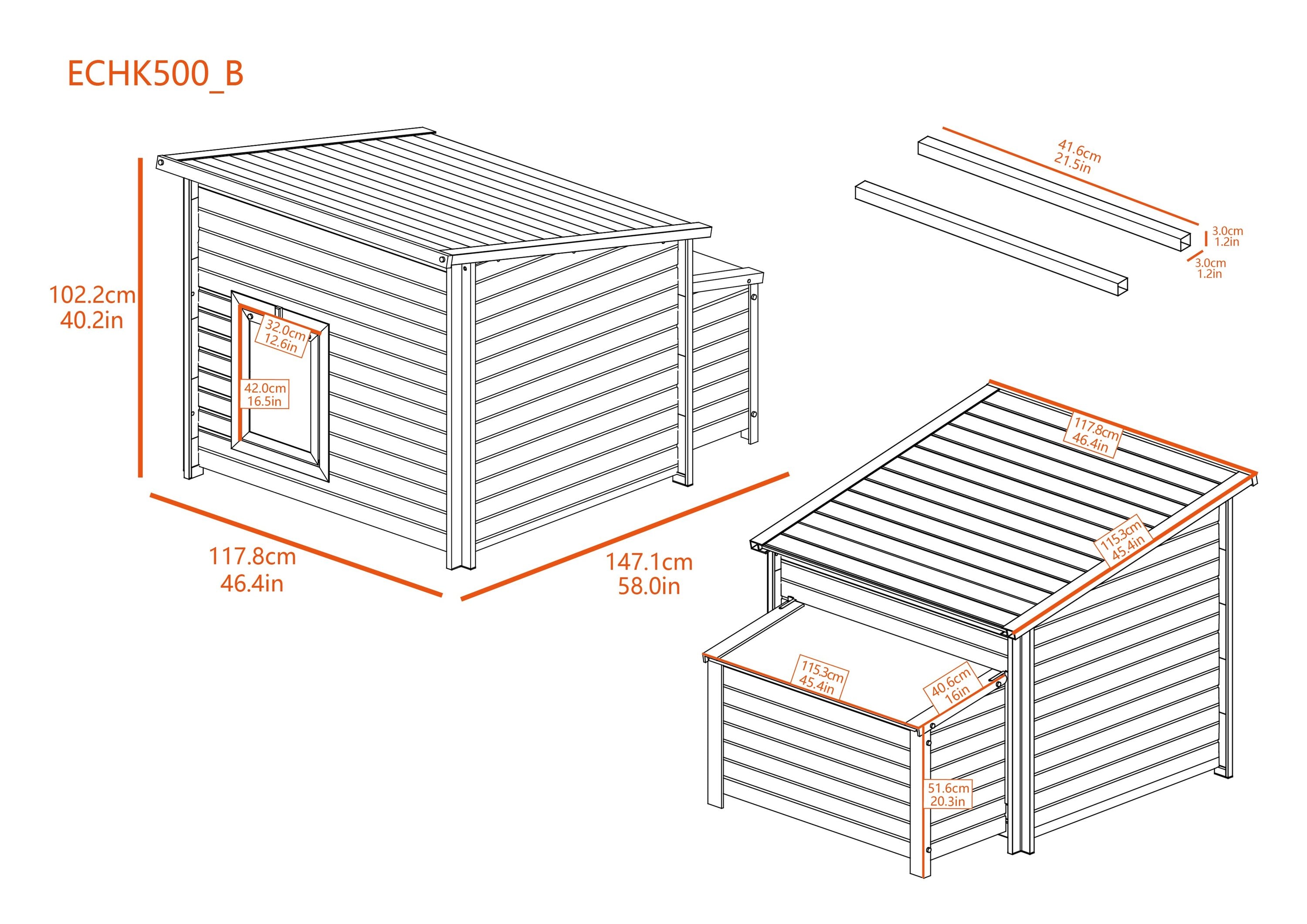 New Age Pet ECHK503-B-RD Chicken-Coops-Rabbit-Hutches - View #13