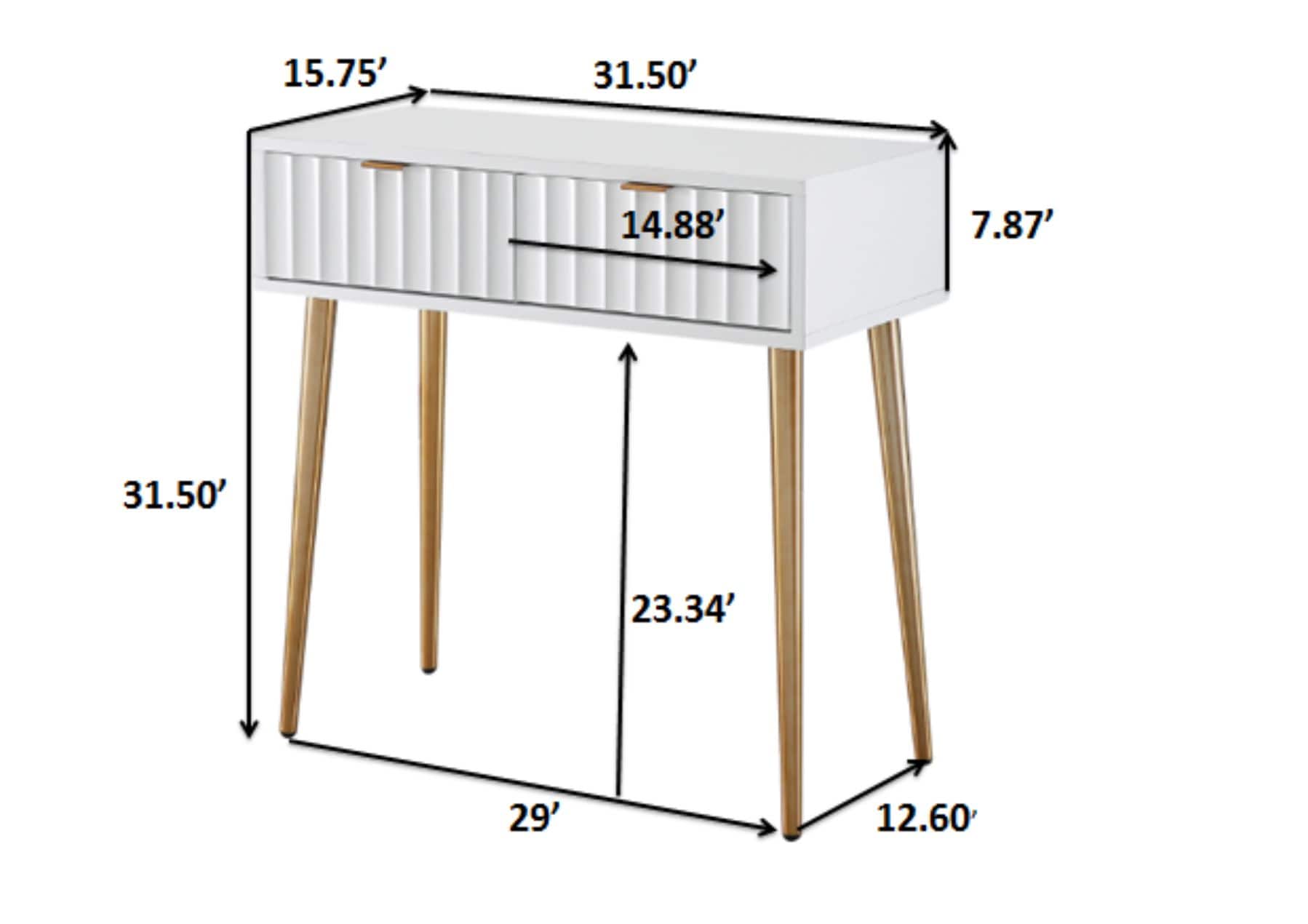 CASAINC WF-DRT-1472W-WH Bedroom-Vanities - View #8