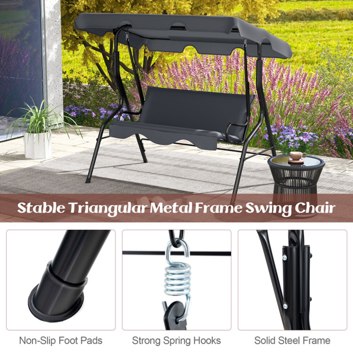 Mondawe MO-OP70491GR Swing-Gliders - View #6