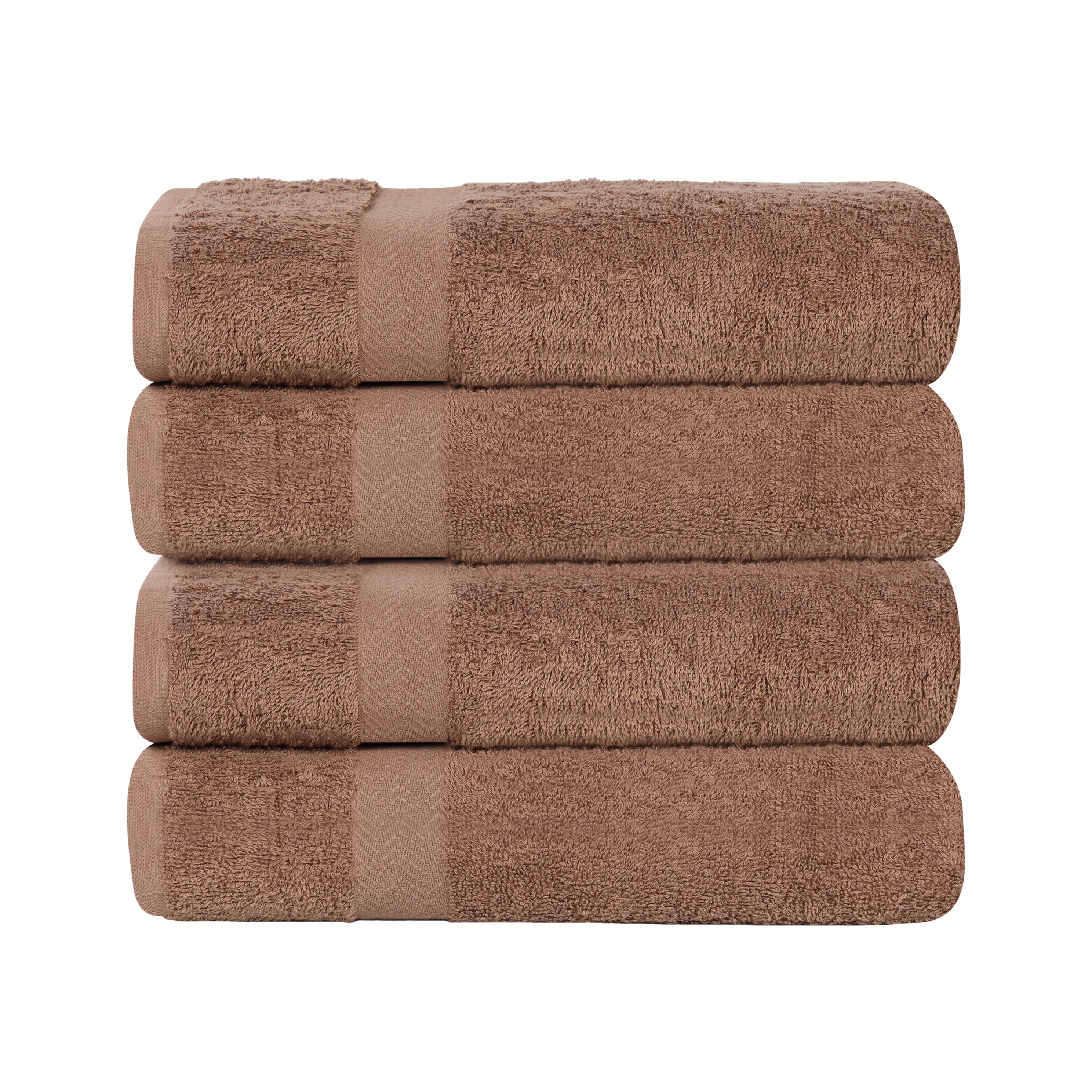 Superior 4 -Piece Latte Cotton Quick Dry Bath towel set