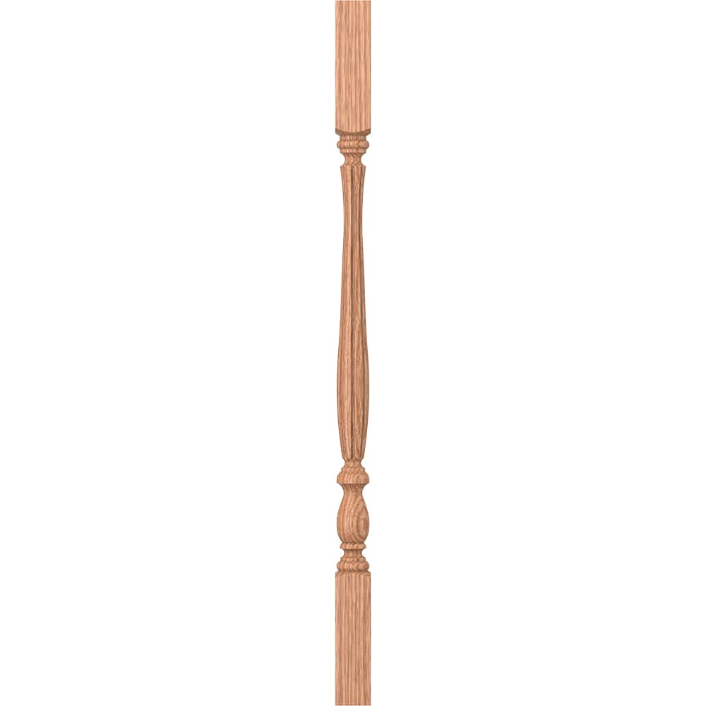 L.J. Smith Stair Systems LJF-2905-O 34 34-in x 1.75-in Unfinished Red Oak Square Top Stair Baluster