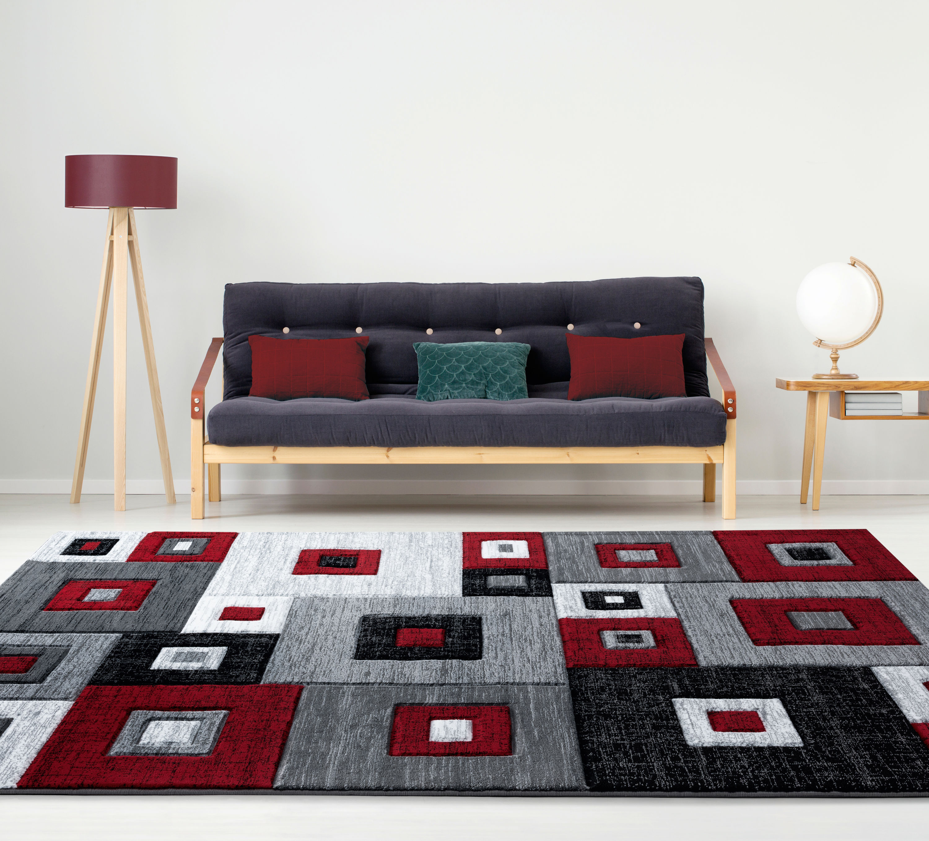 United Weavers Of America 2050 10230 28C Bristol 3 x 8 (ft) Polypropylene Red Rectangular Indoor Geometric Area rug