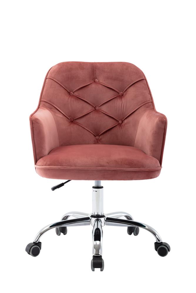 Casainc Modern Leisure Arm Chair Velvet Swivel Office Chair For Living Room Bean Red In The Office Chairs Department At Lowes Com