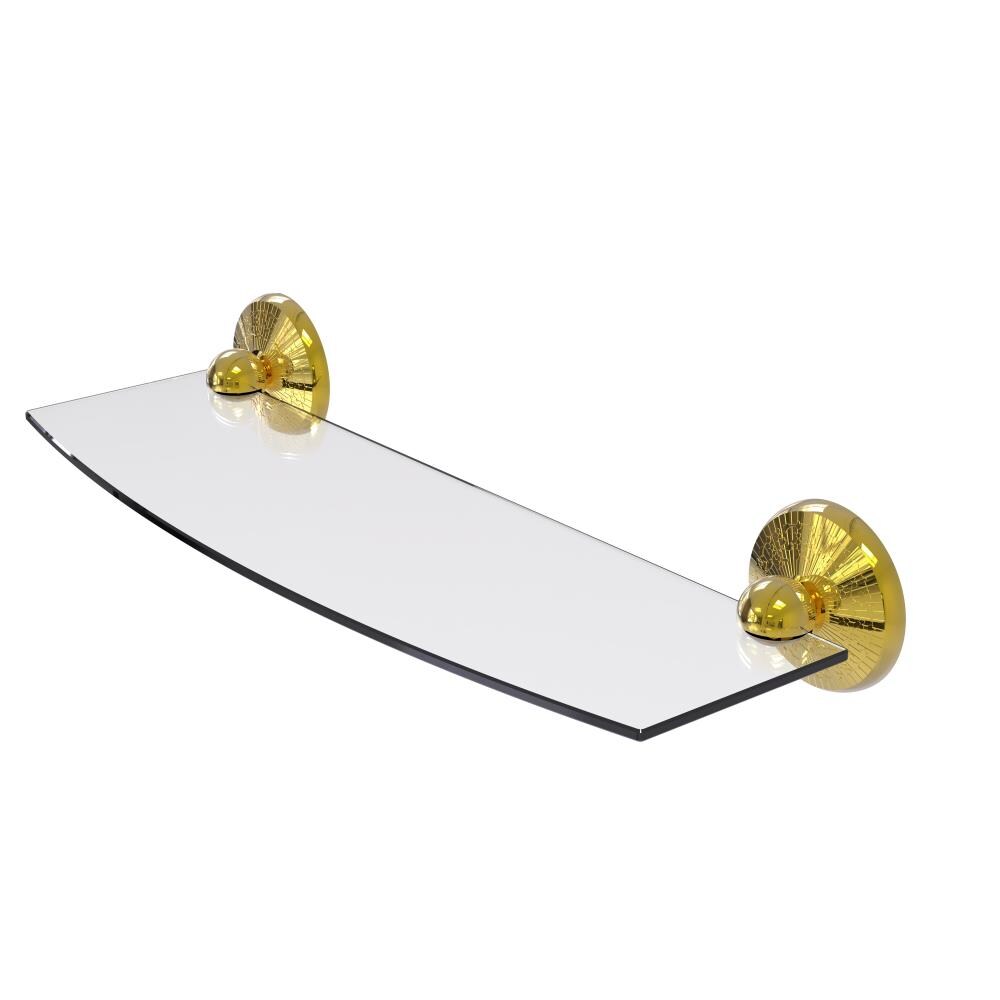Allied Brass PMC-33/18-PB Prestige Monte Carlo Polished Brass Wall mount Bathroom Shelf ( 18-in x 3-in x 5-in )