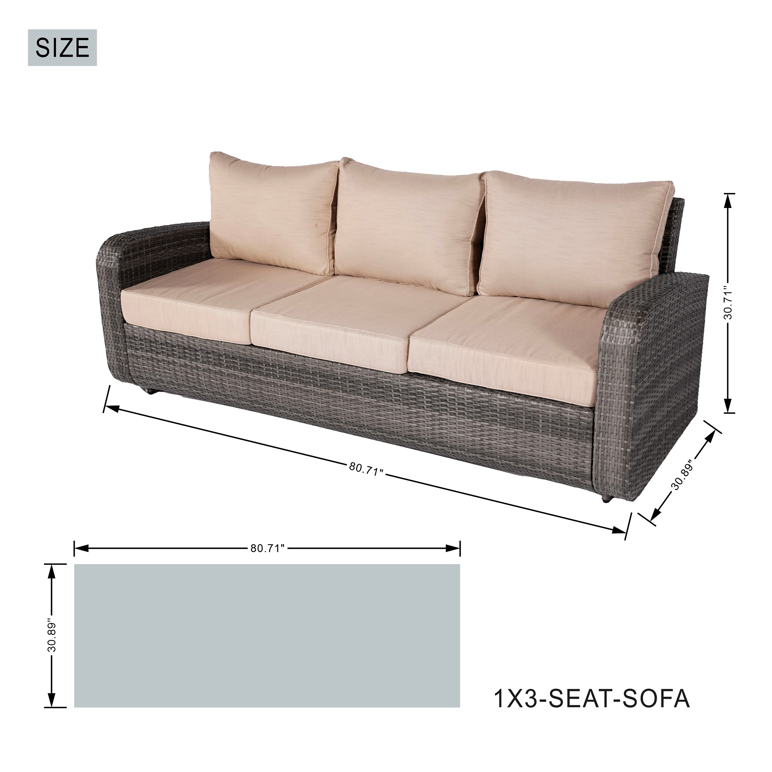 Moda Furnishings CMAS-1515-GR Patio-Conversation-Sets - View #12