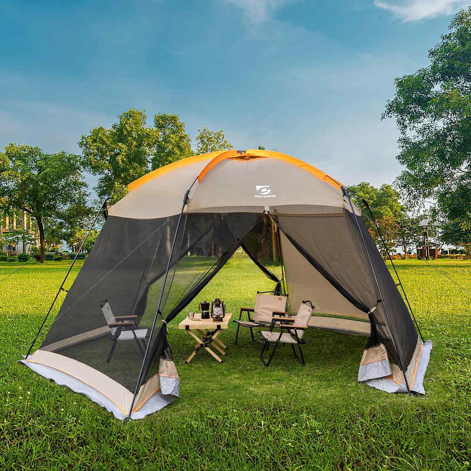 Zeus & Ruta Canopy Tent Polyester 8-Person Tent in the Tents 