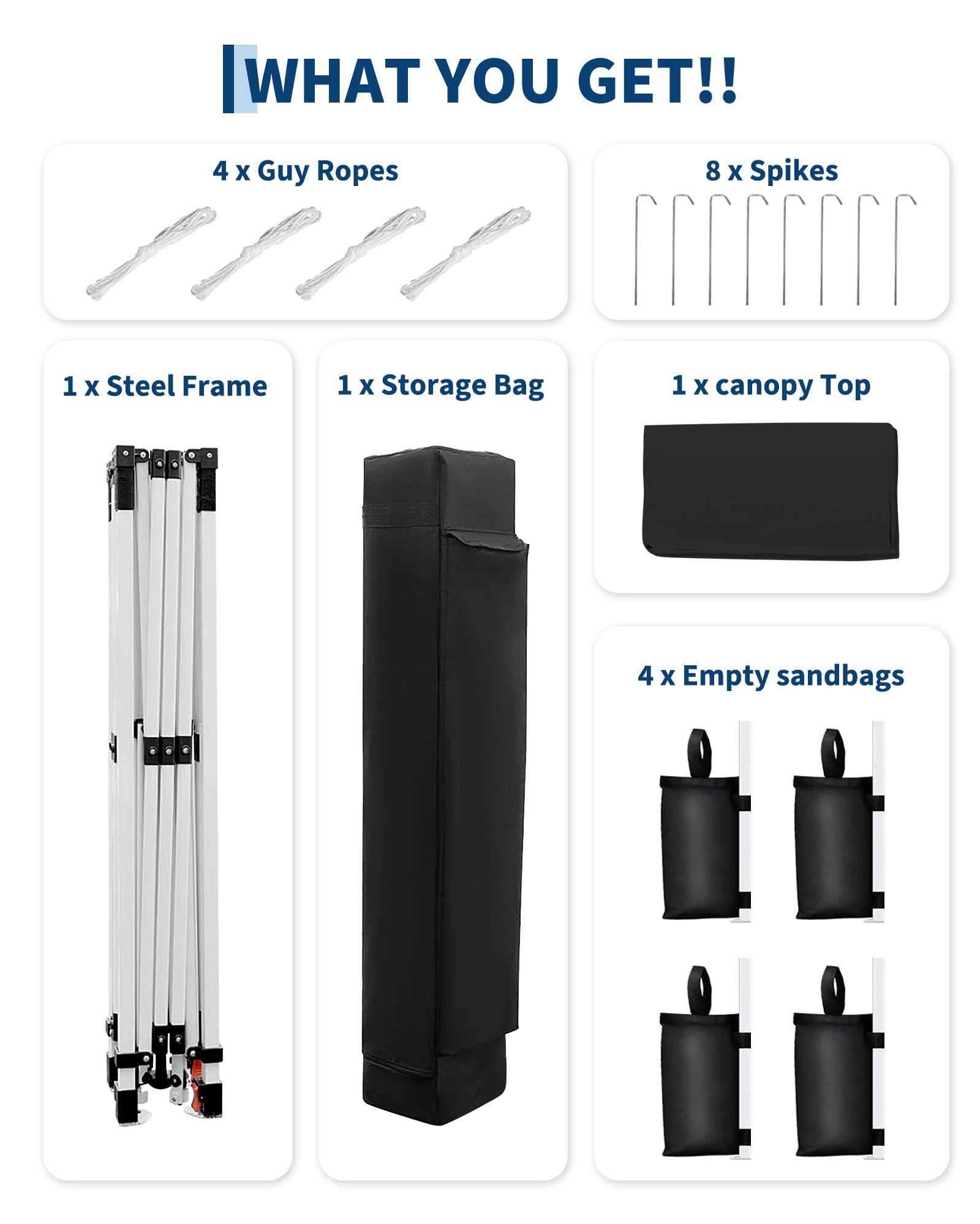 IdealHouse Black 3x3 M Quick Setup Slant Leg Canopy Tent Portable ...