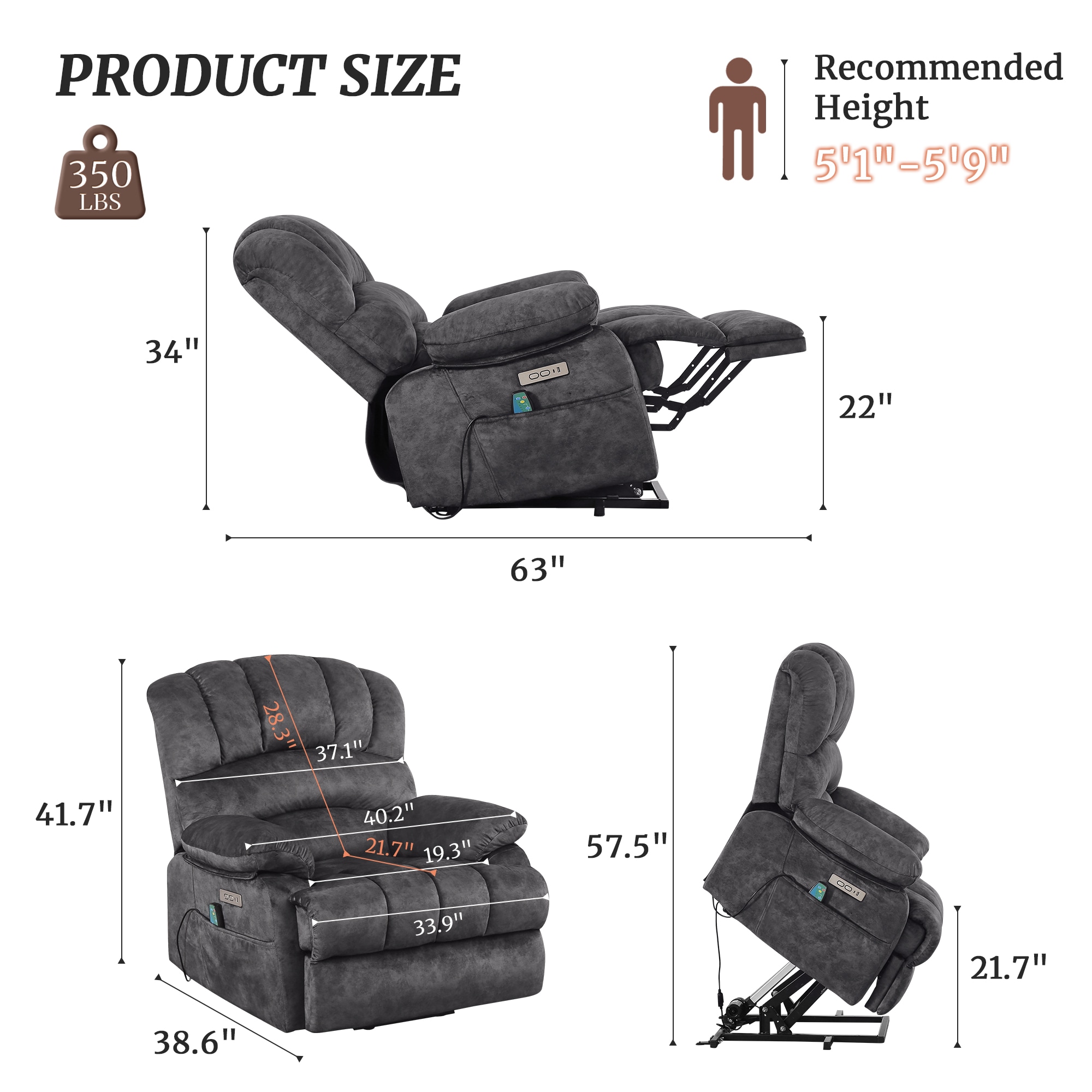 LUE BONA SN-009-01LS recliners - View #6